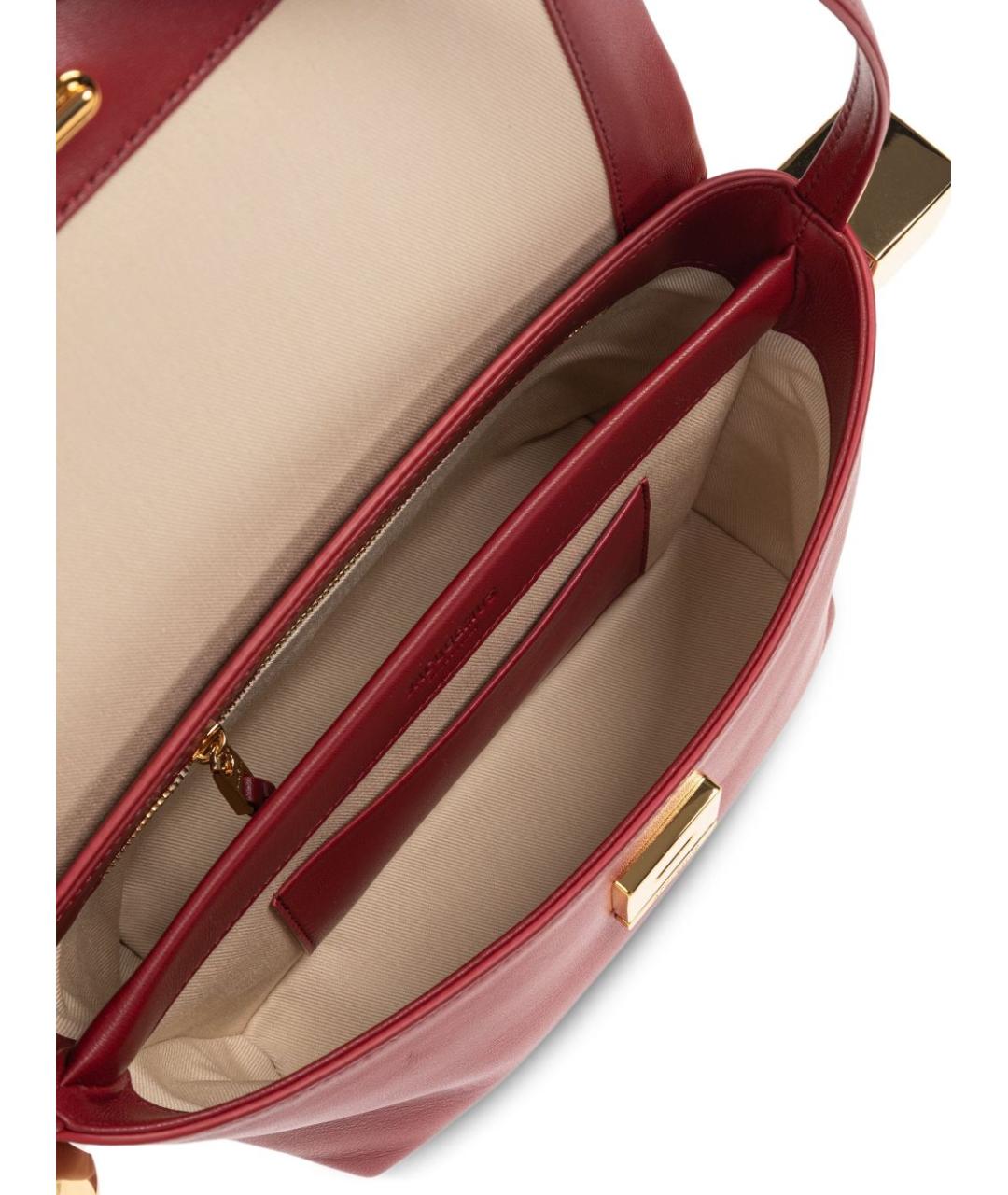 JACQUEMUS Красная кожаная сумка через плечо, фото 5