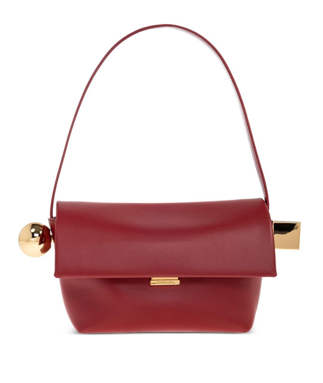 JACQUEMUS Красная кожаная сумка через плечо, фото 1