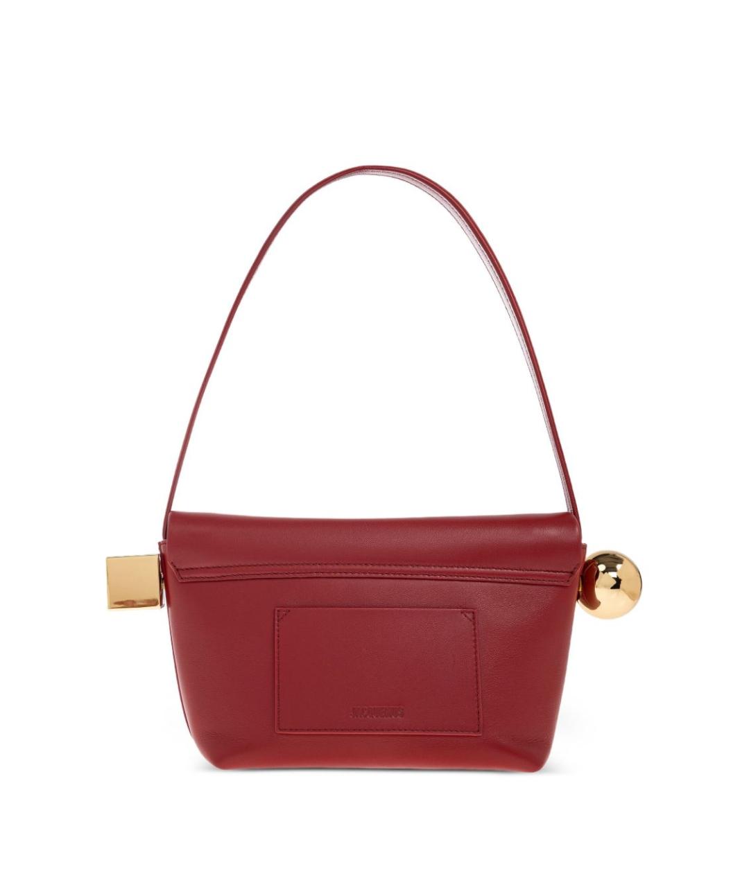 JACQUEMUS Красная кожаная сумка через плечо, фото 4