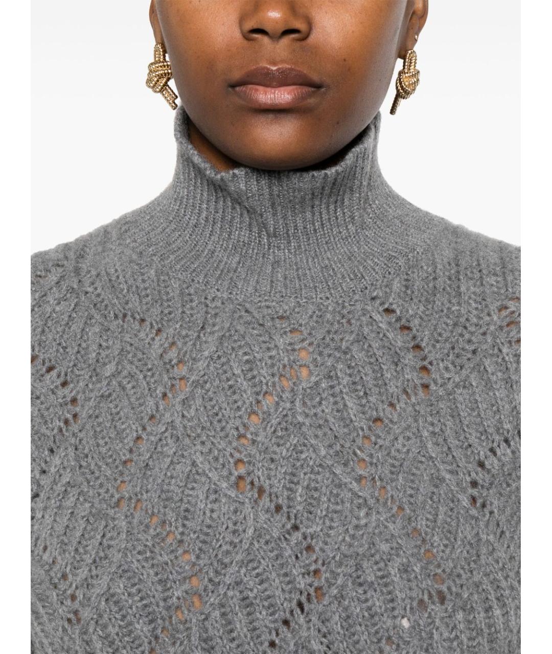 ETRO Серый кашемировый джемпер / свитер, фото 4