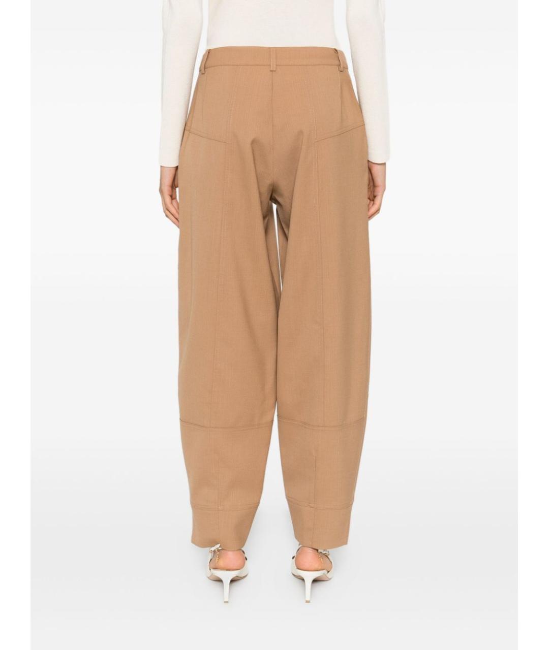 PINKO Бежевые прямые брюки, фото 5