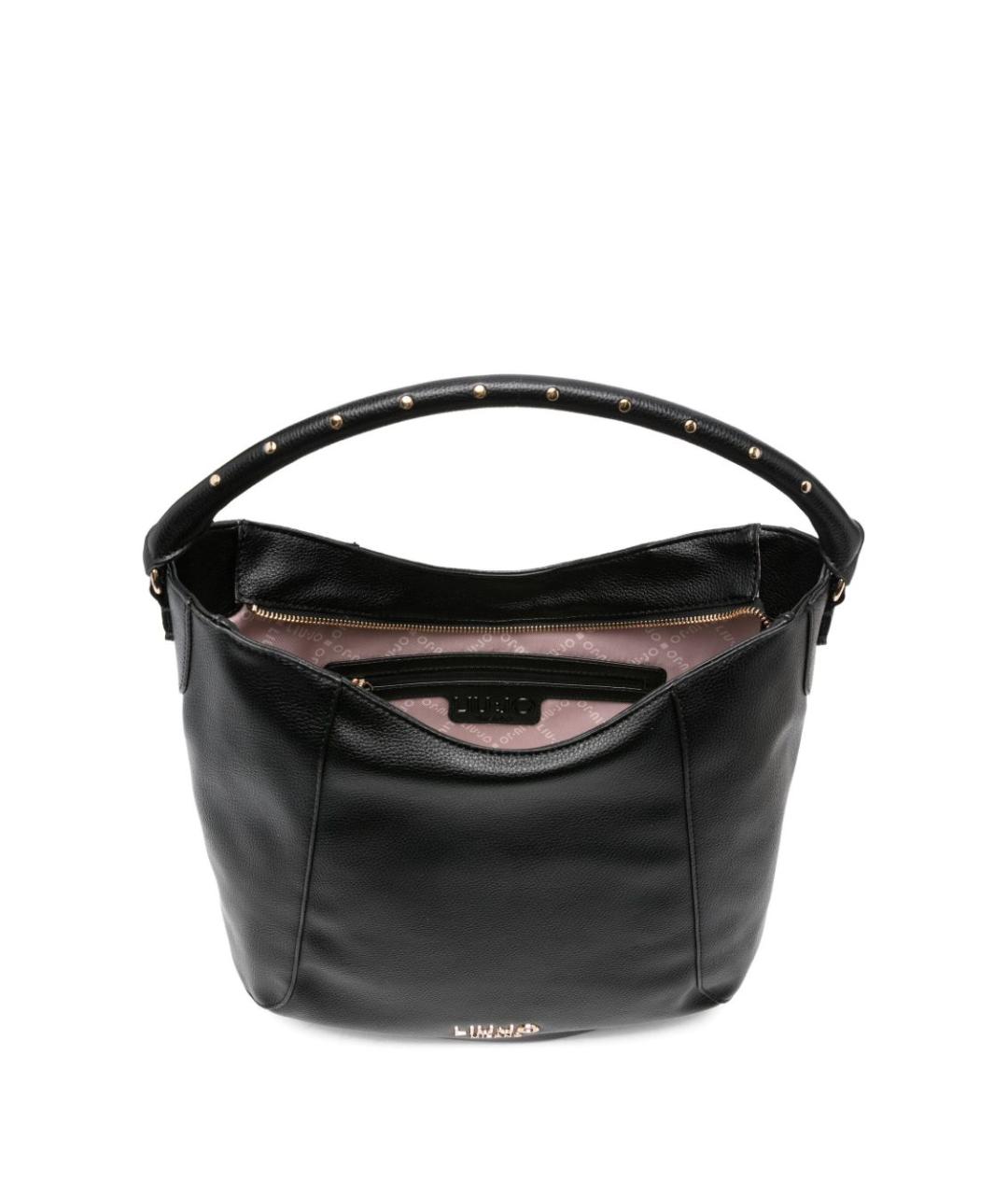 LIU JO Черная сумка тоут из искусственной кожи, фото 4