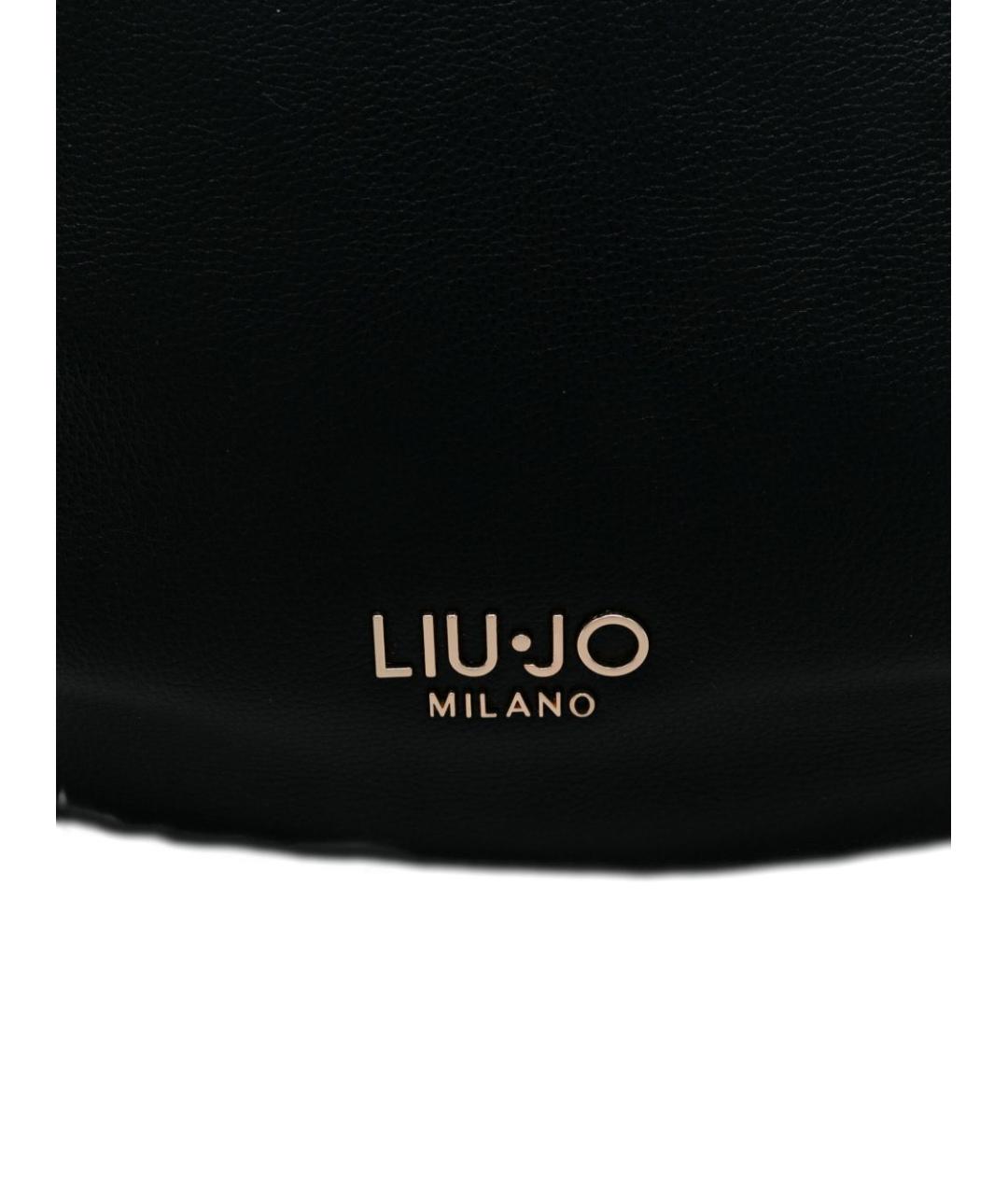 LIU JO Черная сумка тоут из искусственной кожи, фото 3