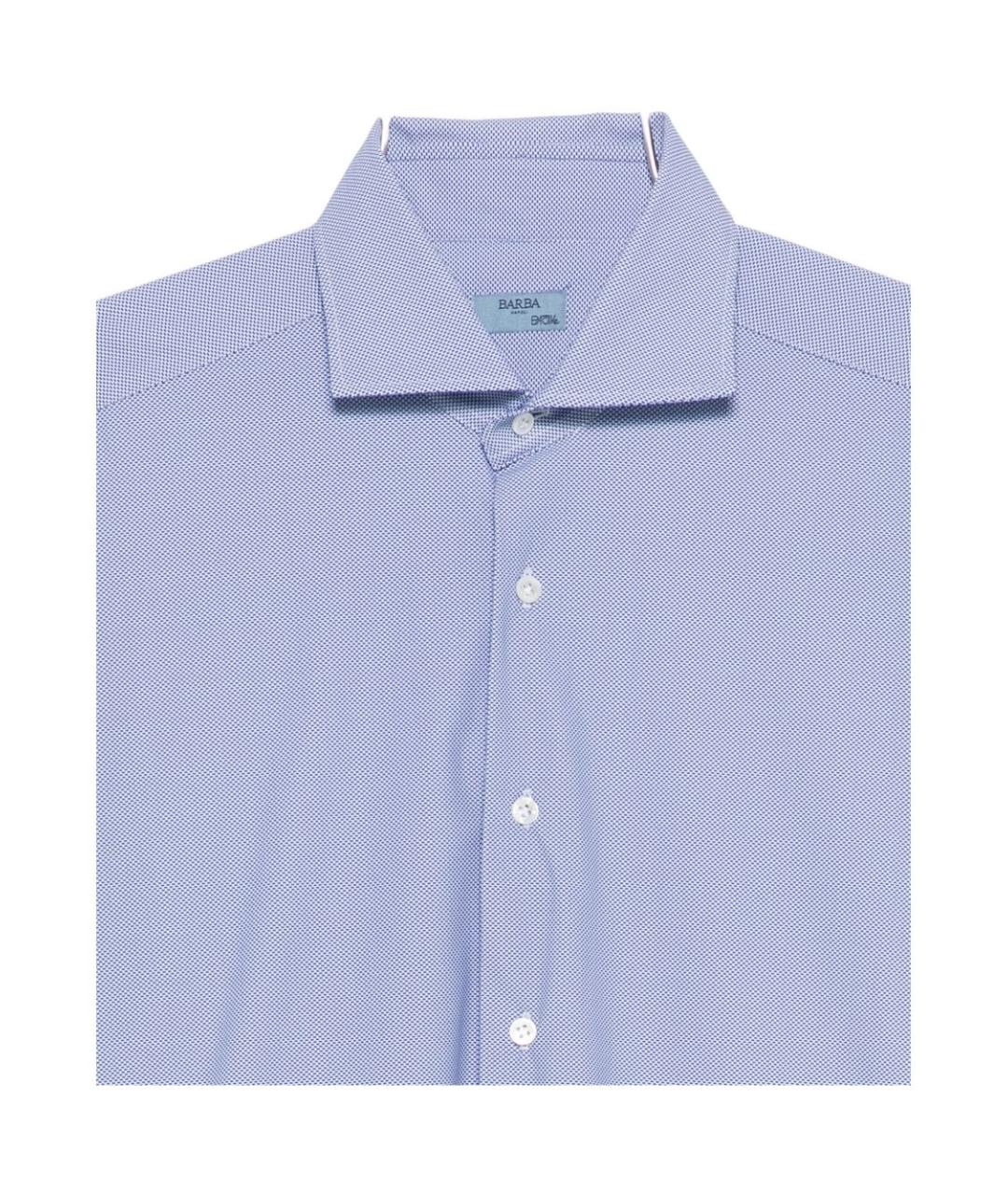 BARBA Синяя хлопковая кэжуал рубашка, фото 2