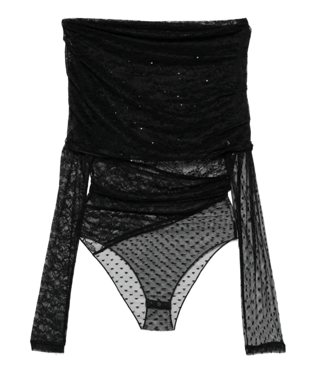 PINKO Черное полиамидовое боди, фото 1