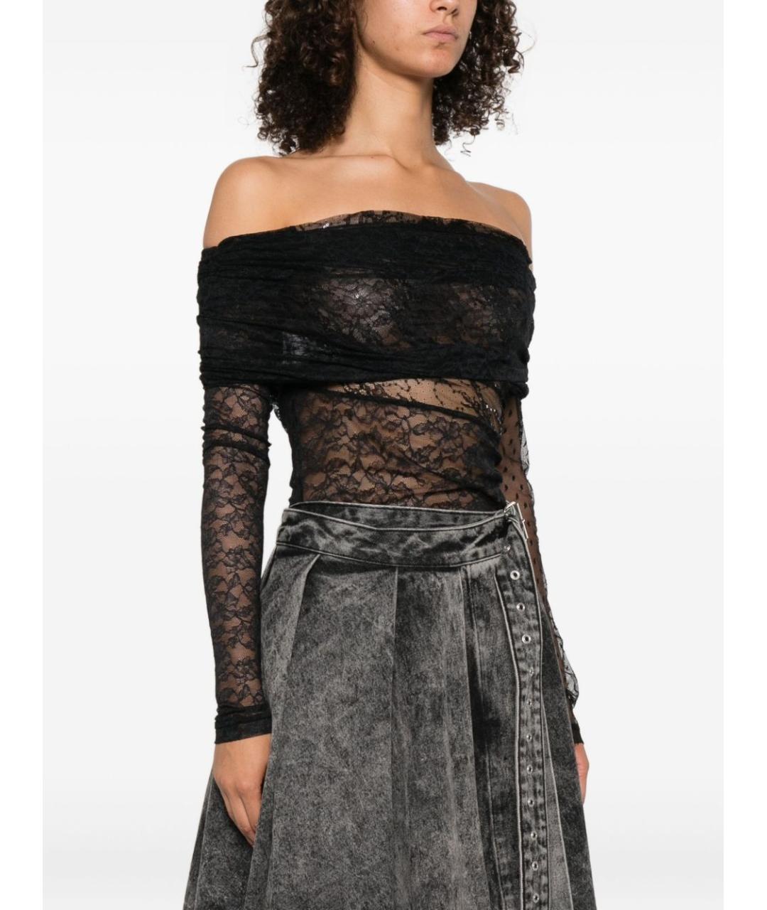 PINKO Черное полиамидовое боди, фото 3