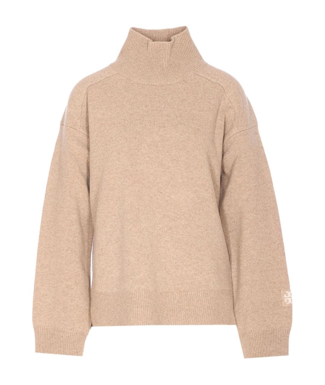 TORY BURCH Бежевый шерстяной джемпер / свитер, фото 1