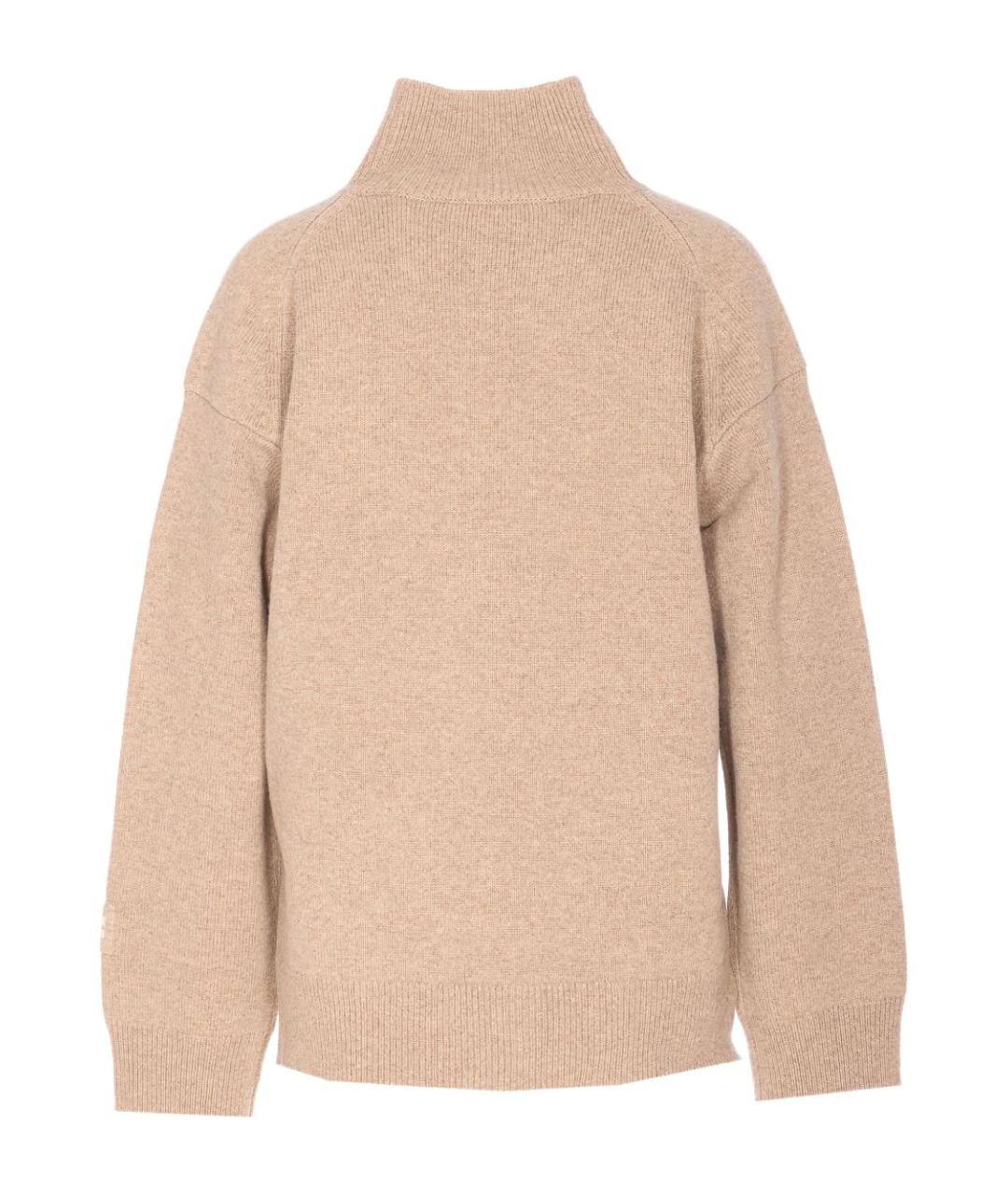 TORY BURCH Бежевый шерстяной джемпер / свитер, фото 2