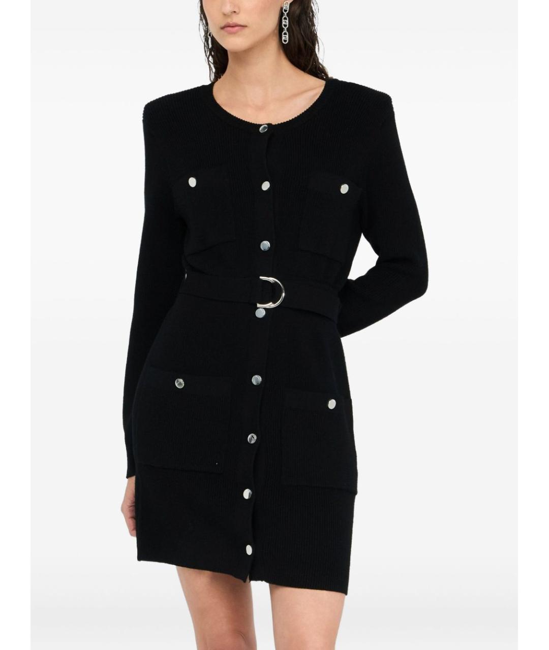 LIU JO Черное вискозное повседневное платье, фото 3