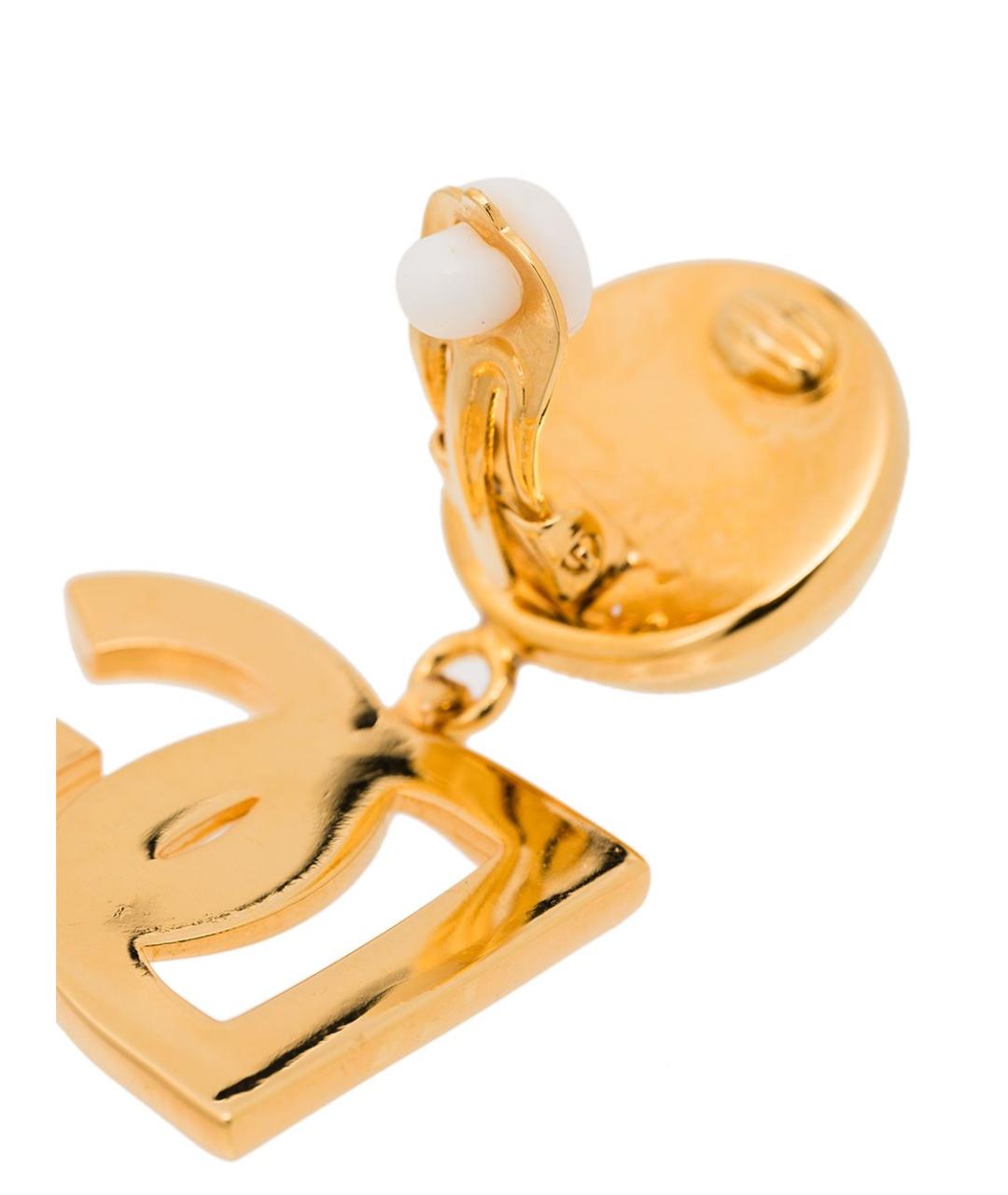 DOLCE&GABBANA Золотые металлические серьги, фото 2