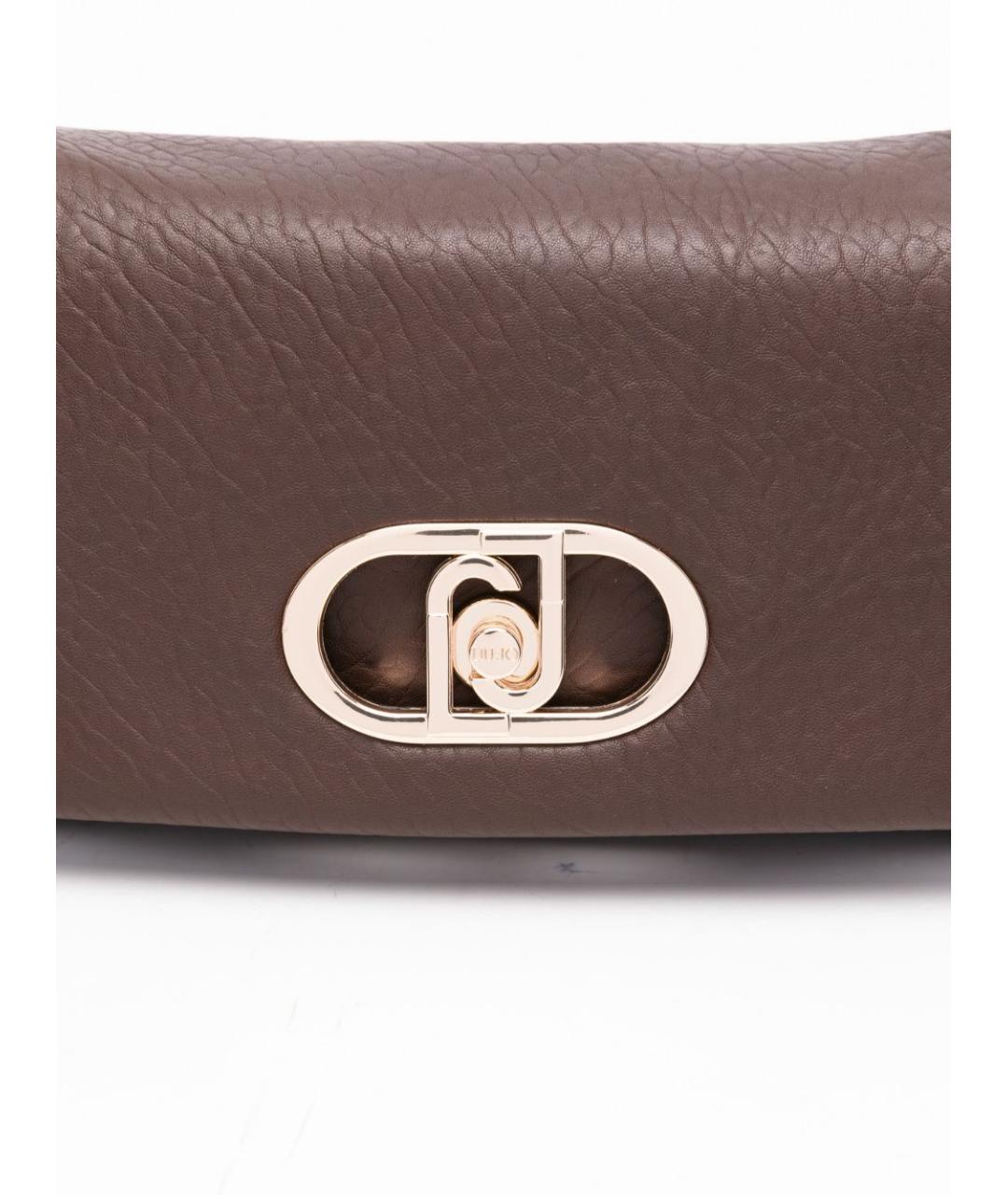 LIU JO Коричневая сумка с короткими ручками из искусственной кожи, фото 3