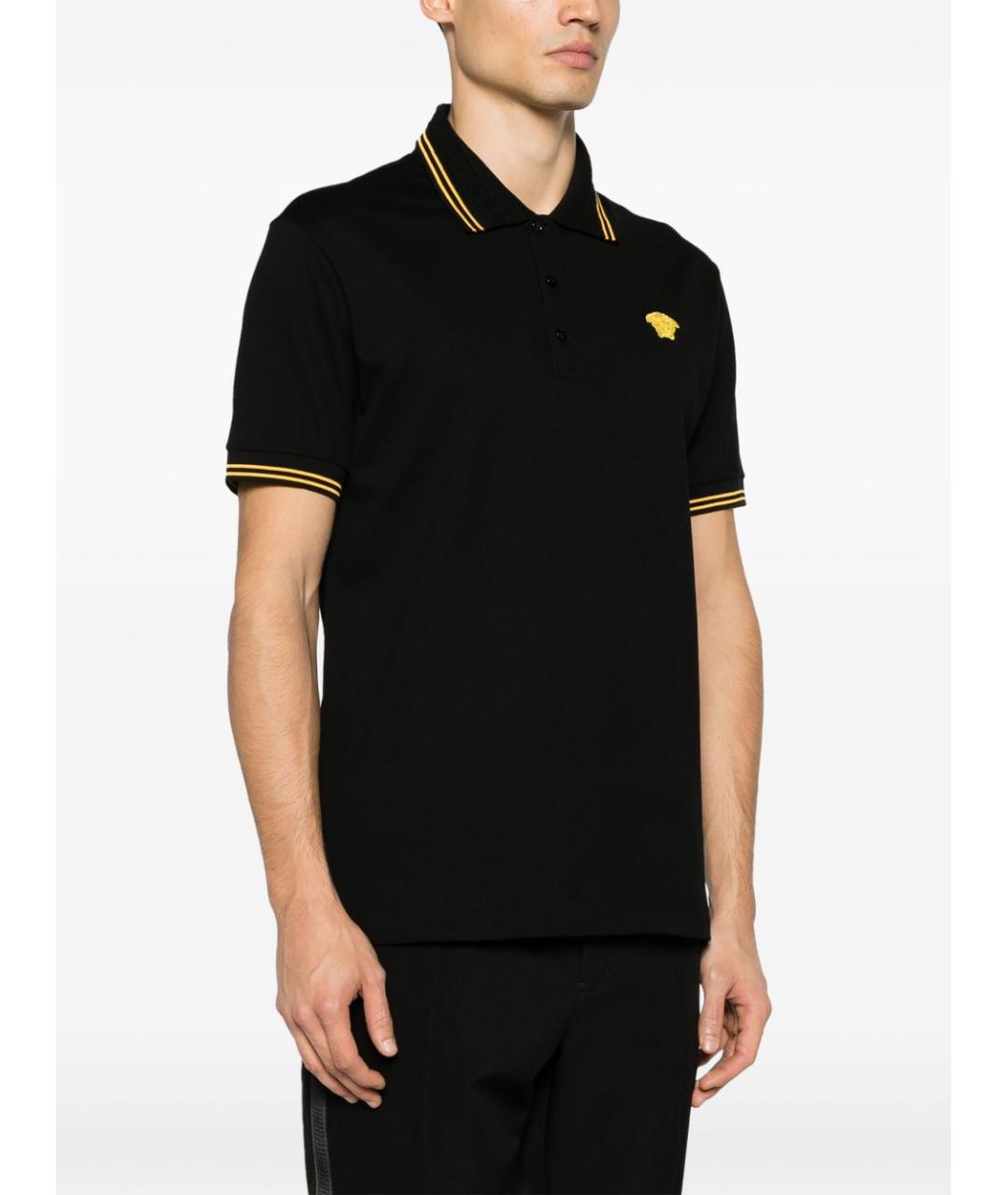 VERSACE Черная хлопковая футболка, фото 3