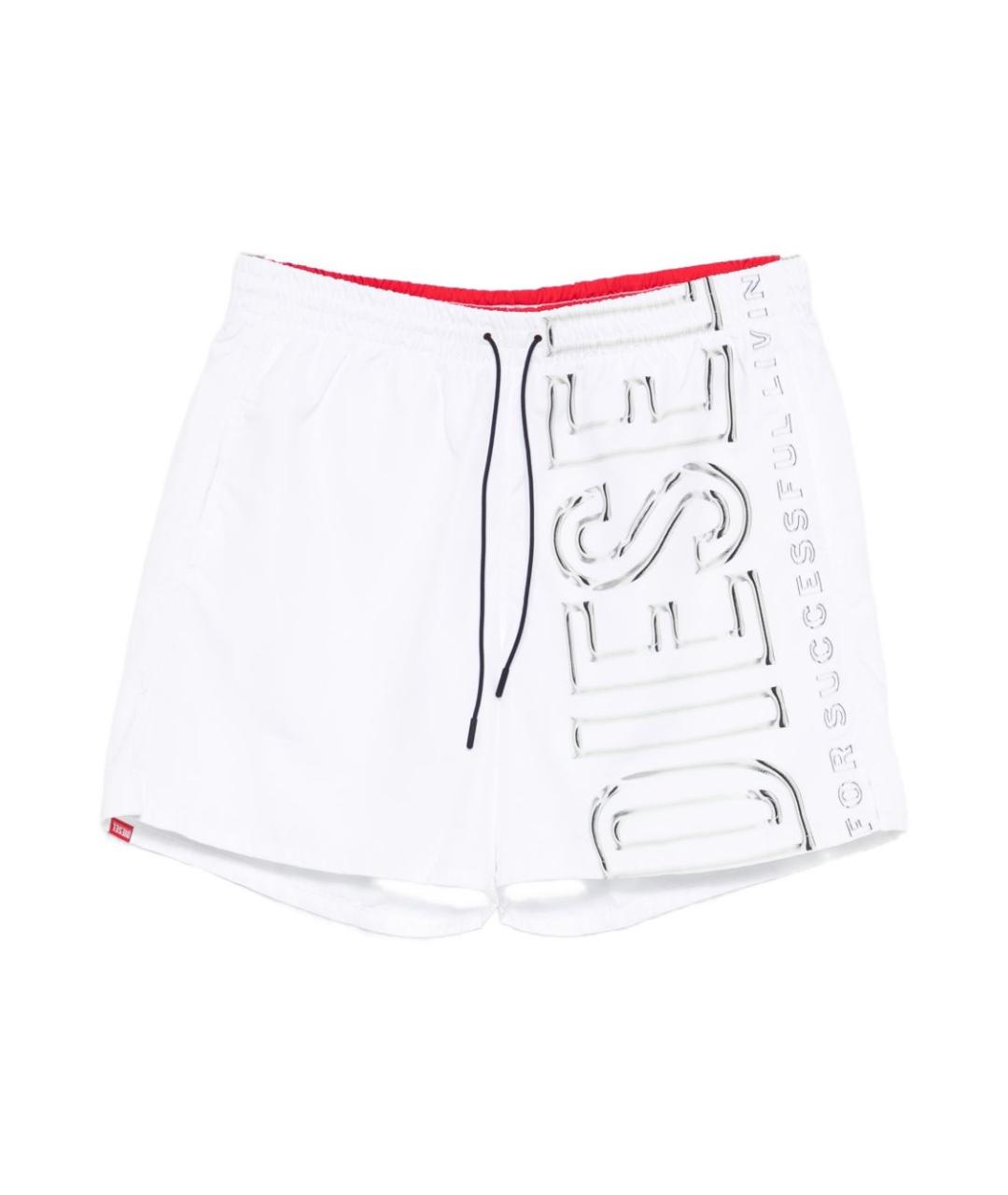 DIESEL Белые полиэстеровые плавки, фото 1