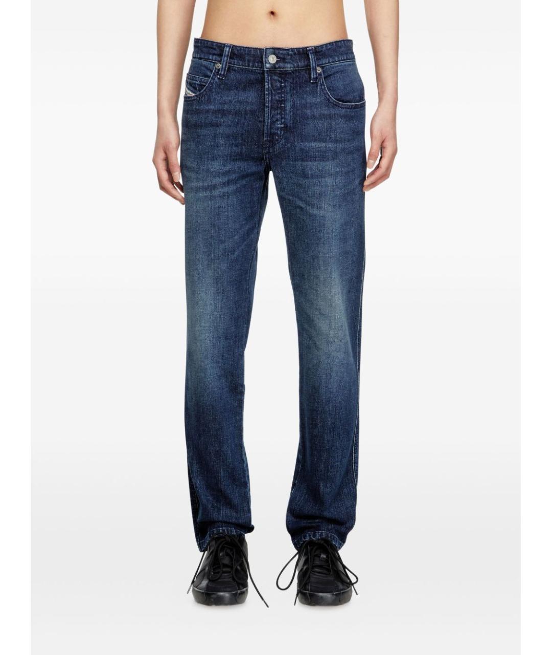 DIESEL Синие хлопковые прямые джинсы, фото 3