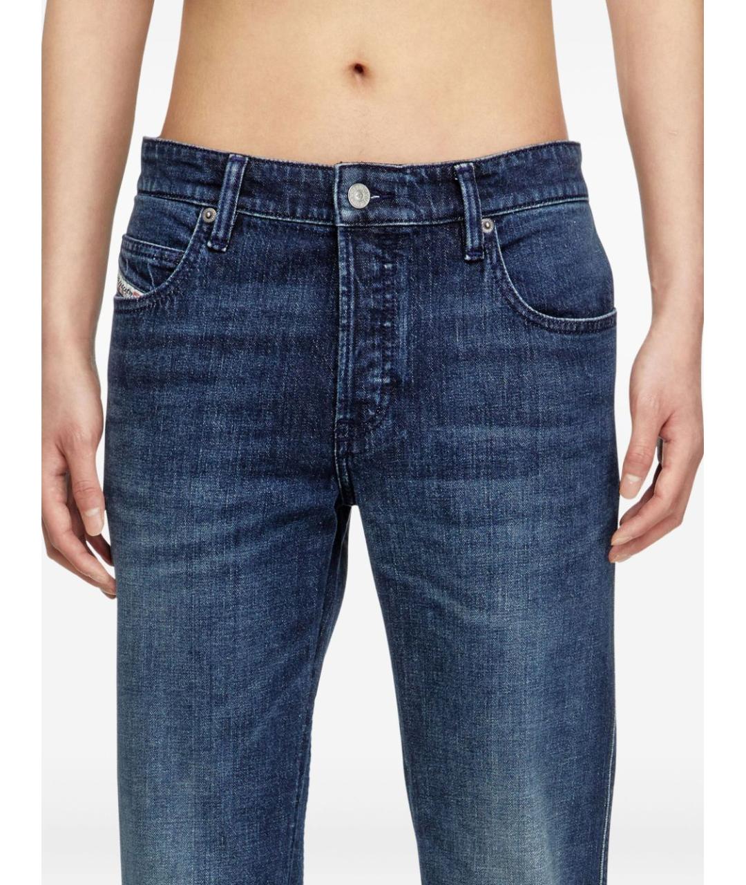 DIESEL Синие хлопковые прямые джинсы, фото 4