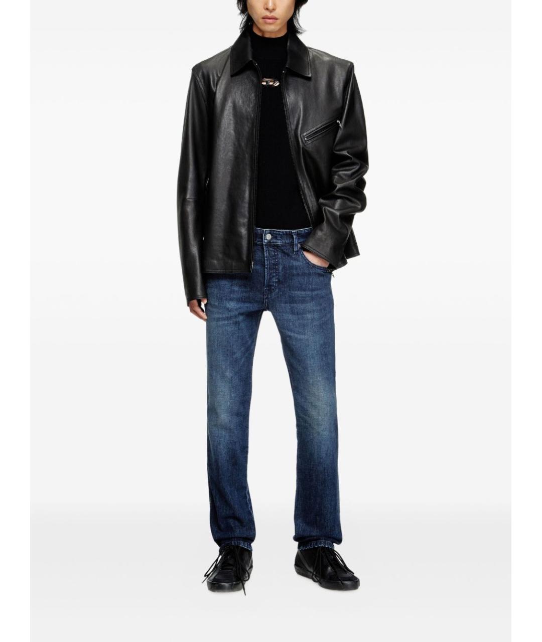 DIESEL Синие хлопковые прямые джинсы, фото 2