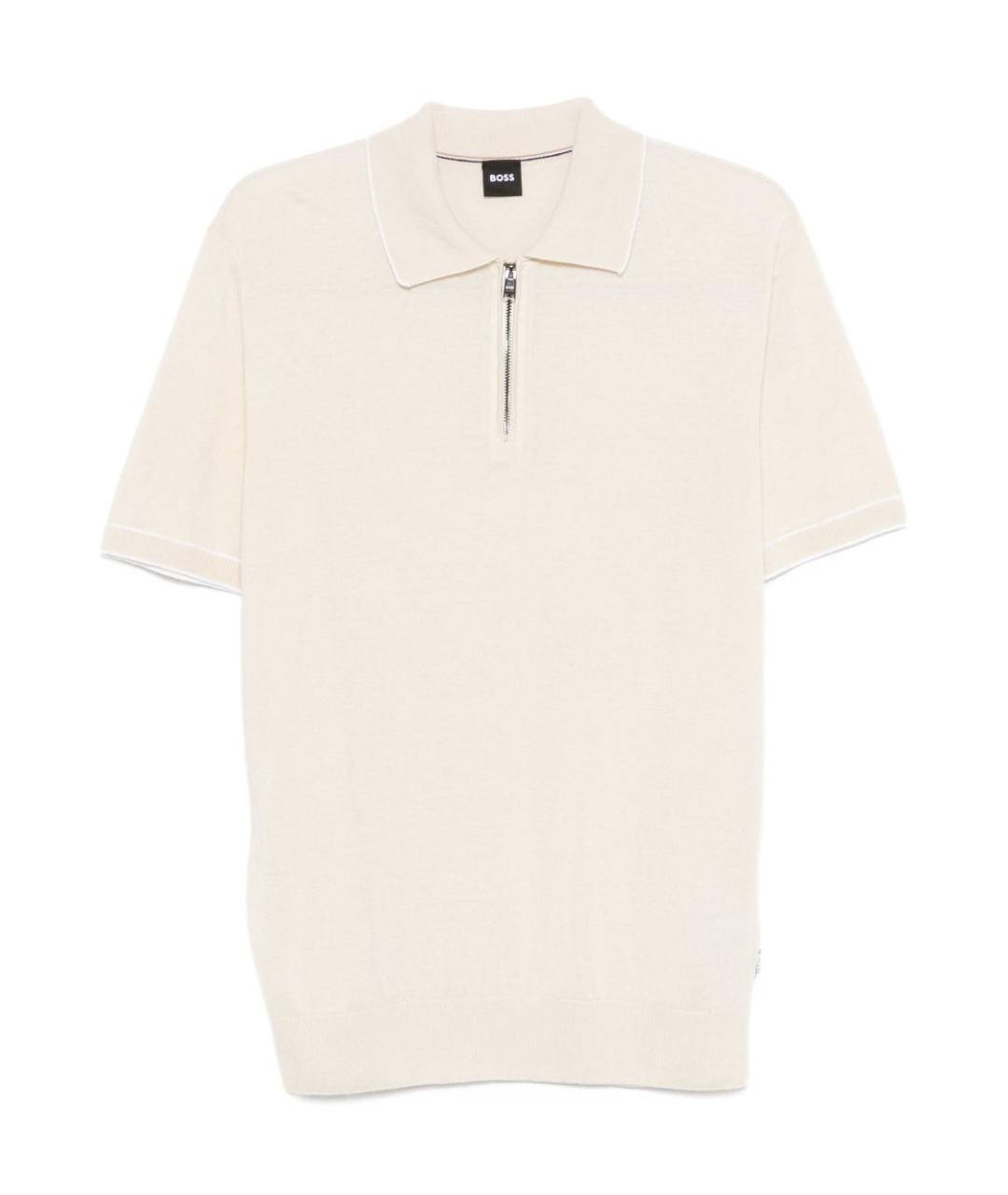 HUGO BOSS Бежевое поло с коротким рукавом, фото 1