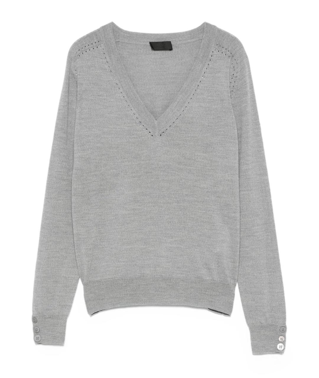 LIU JO Серый шерстяной джемпер / свитер, фото 1