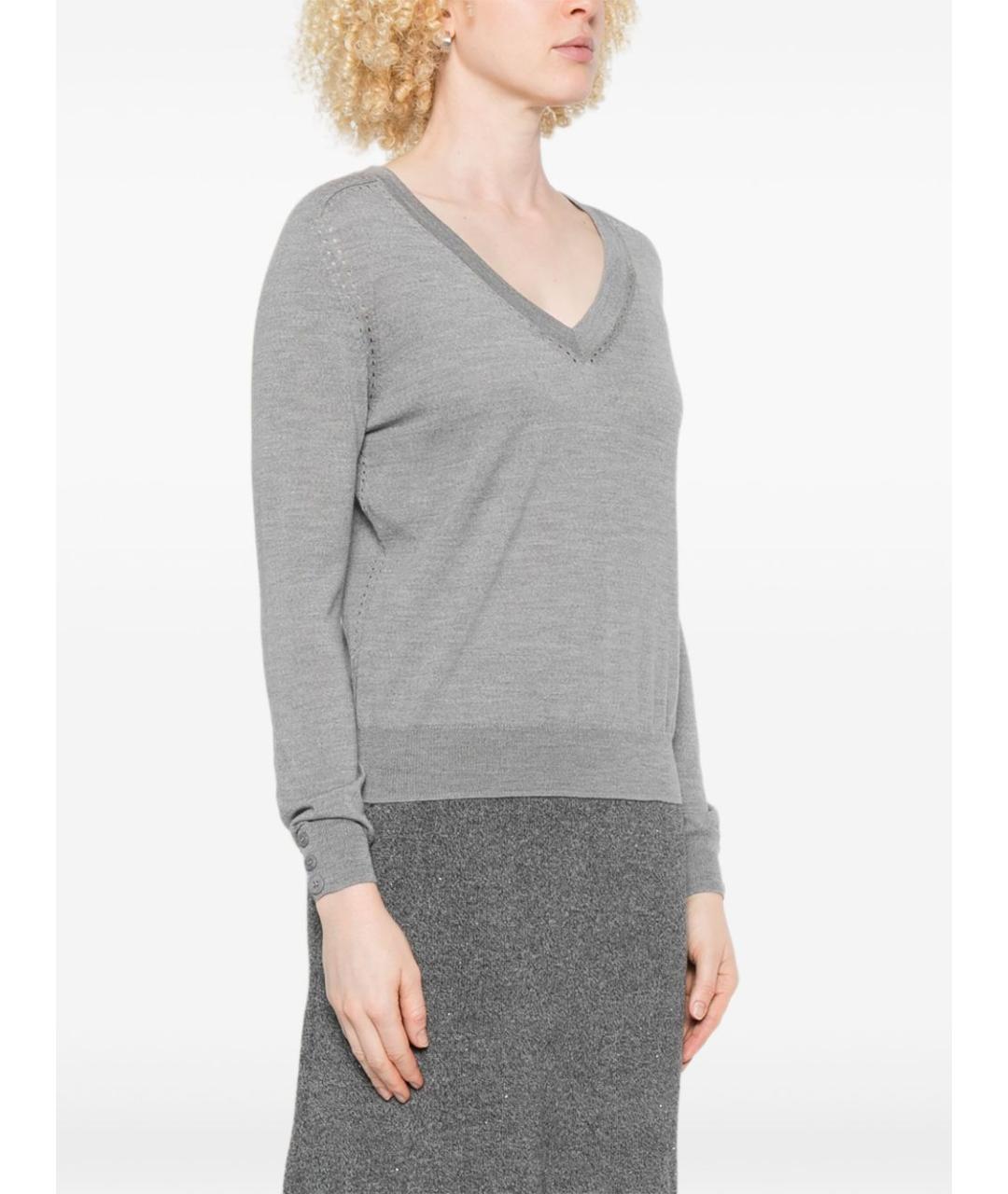 LIU JO Серый шерстяной джемпер / свитер, фото 5