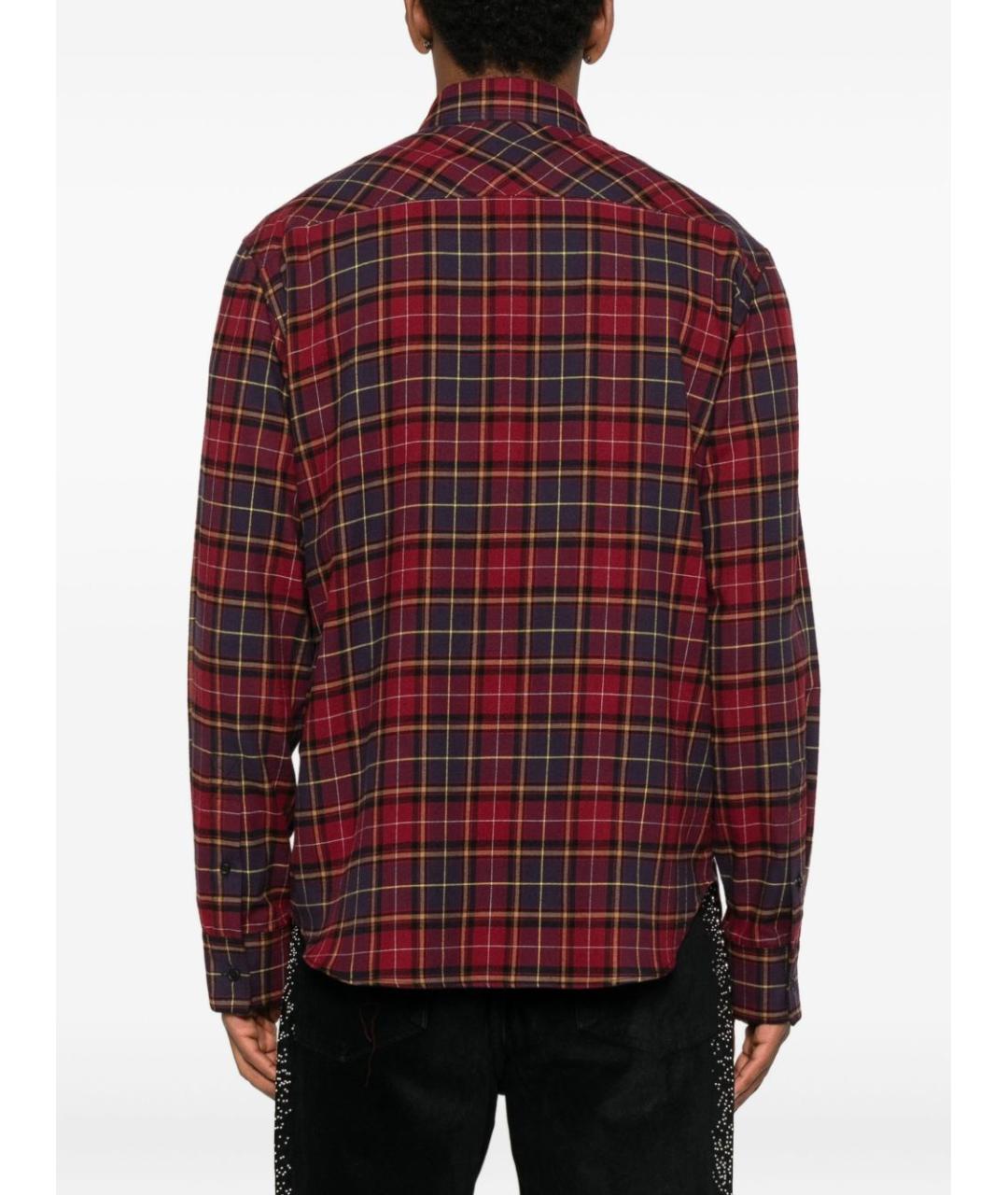 OFF-WHITE Бордовая хлопковая классическая рубашка, фото 2