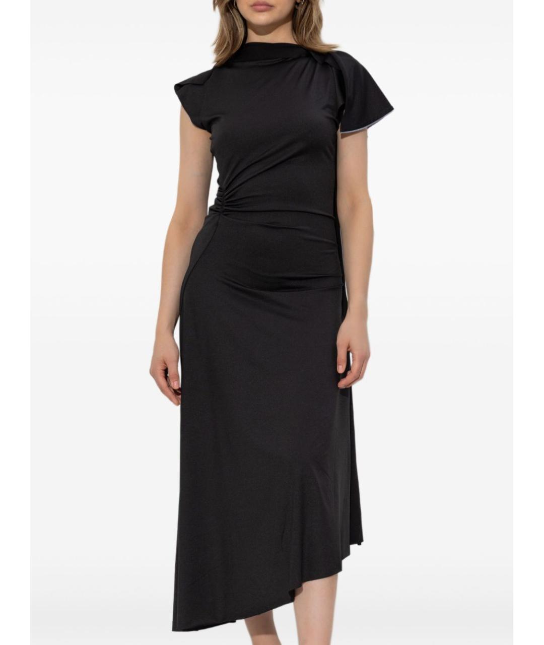 VICTORIA BECKHAM Черное полиэстеровое повседневное платье, фото 2