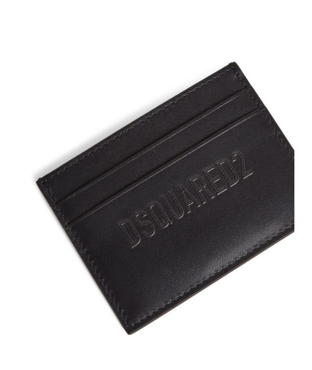 DSQUARED2 Черный кожаный кардхолдер, фото 3
