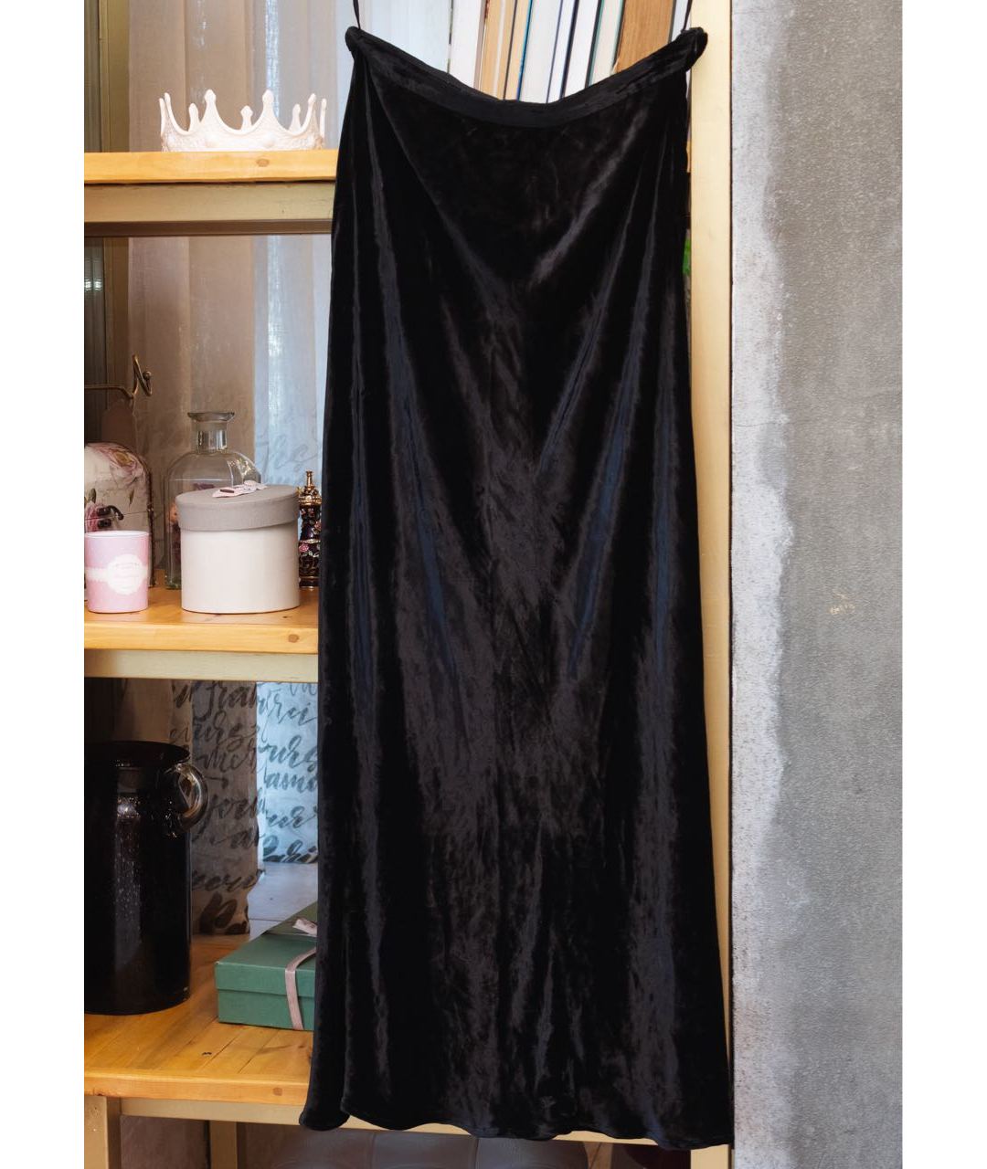 ALEXANDER WANG Черная шелковая юбка макси, фото 6