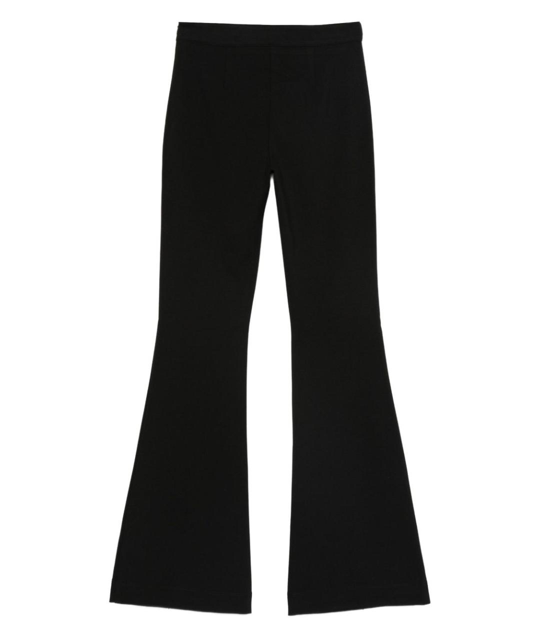 LIU JO Черные вискозные прямые брюки, фото 2