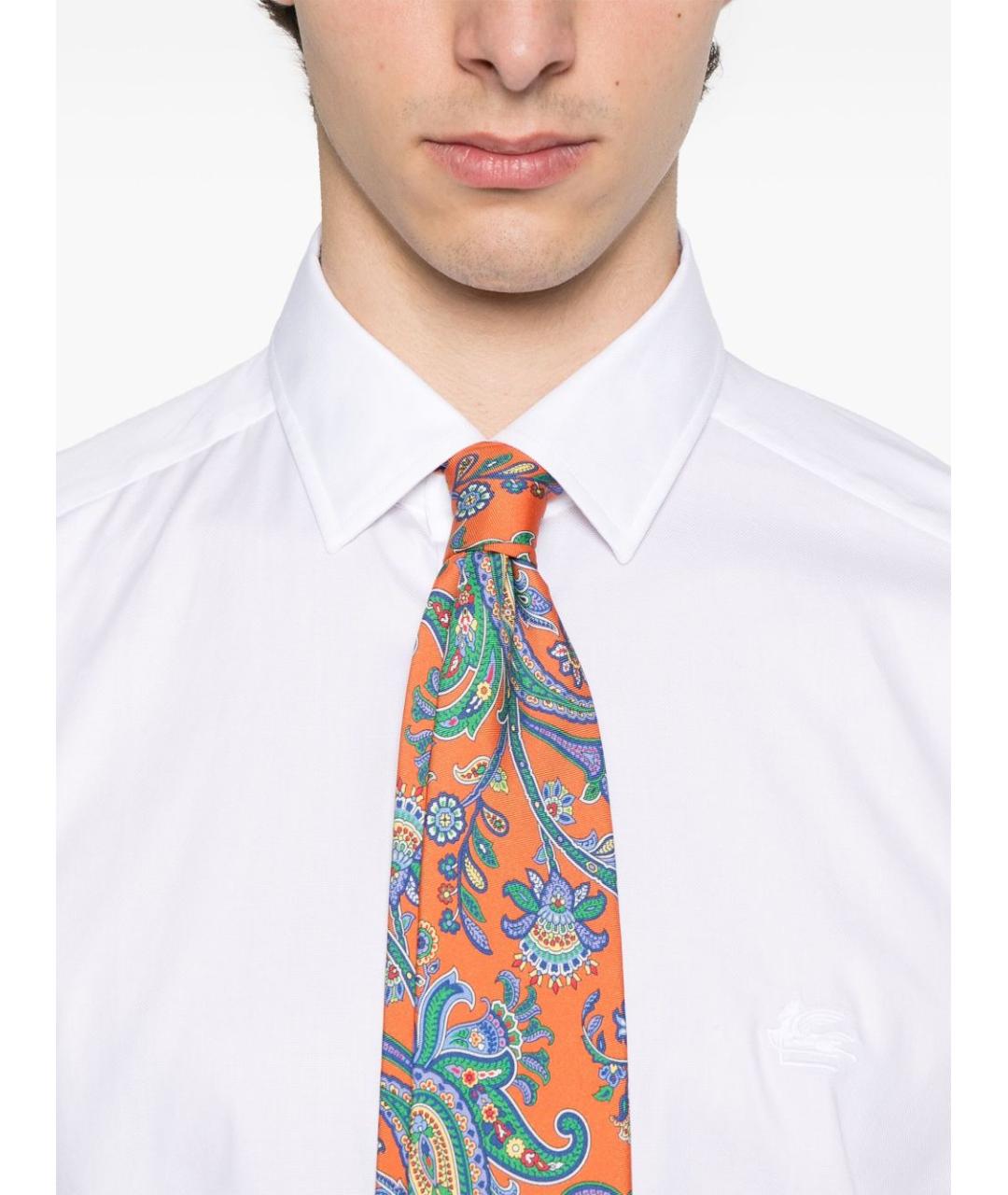 ETRO Белая хлопковая классическая рубашка, фото 3