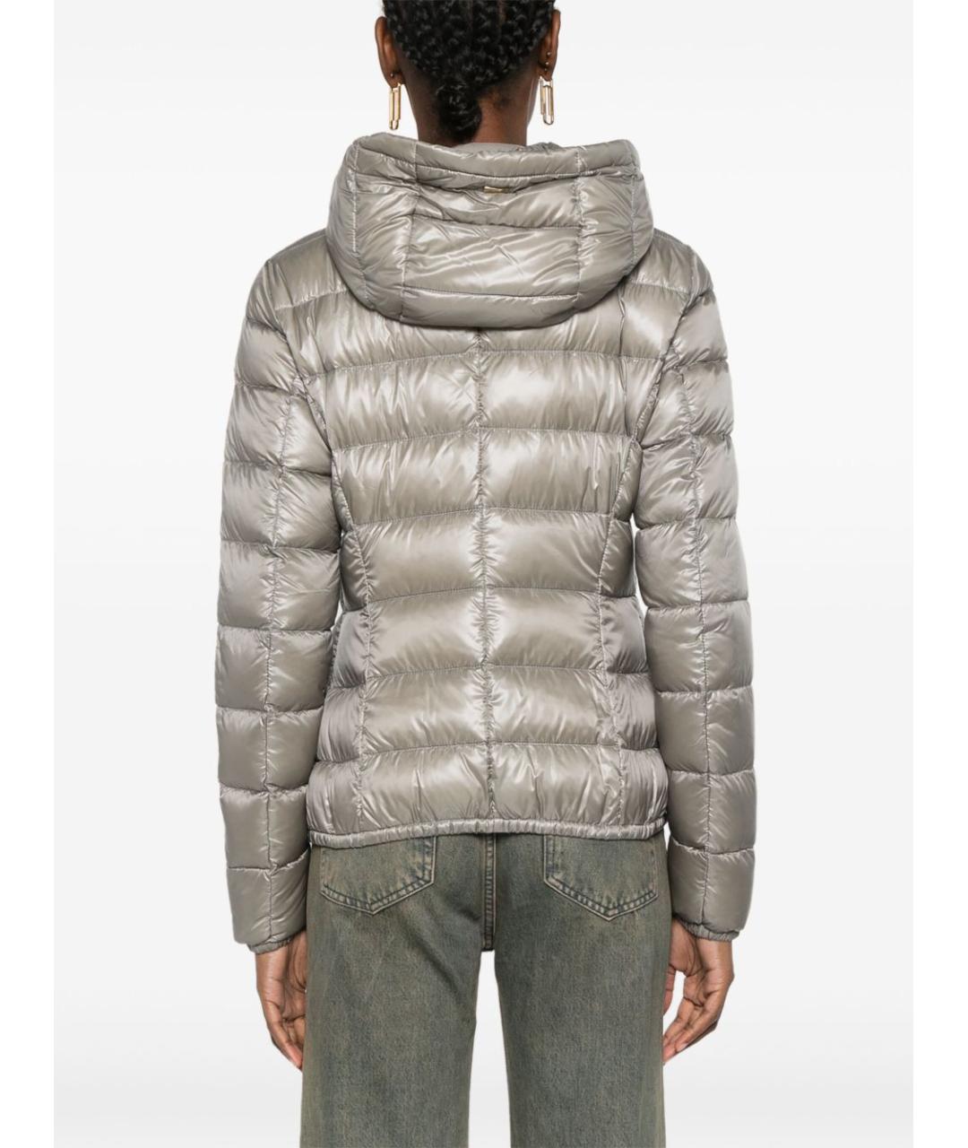 HERNO Серый полиамидовый пуховик, фото 2