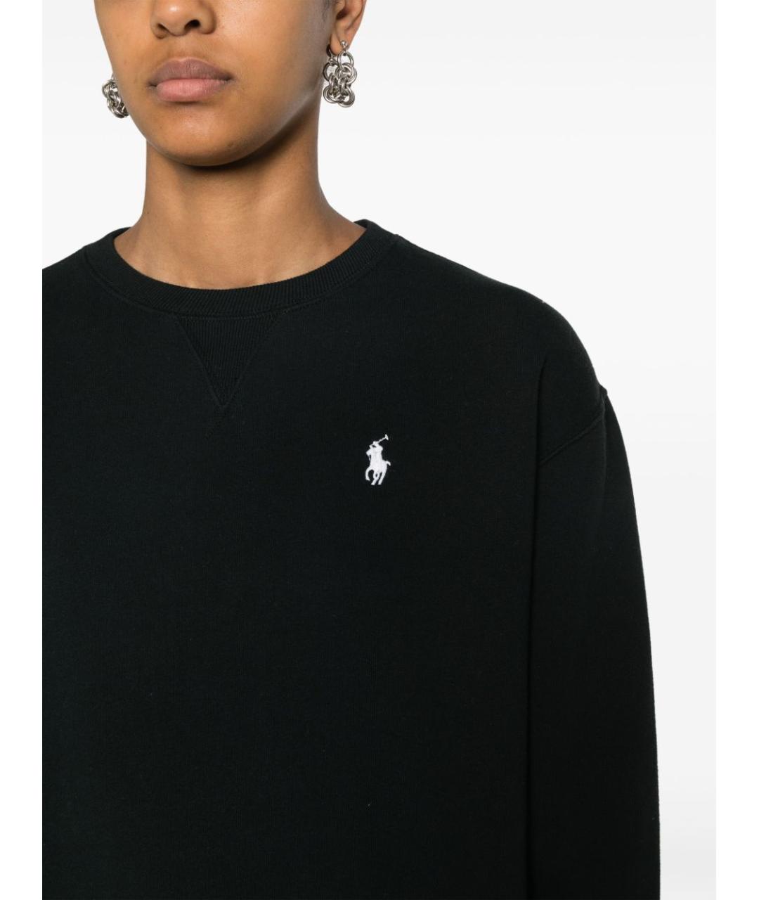 POLO RALPH LAUREN Черный хлопковый джемпер / свитер, фото 2