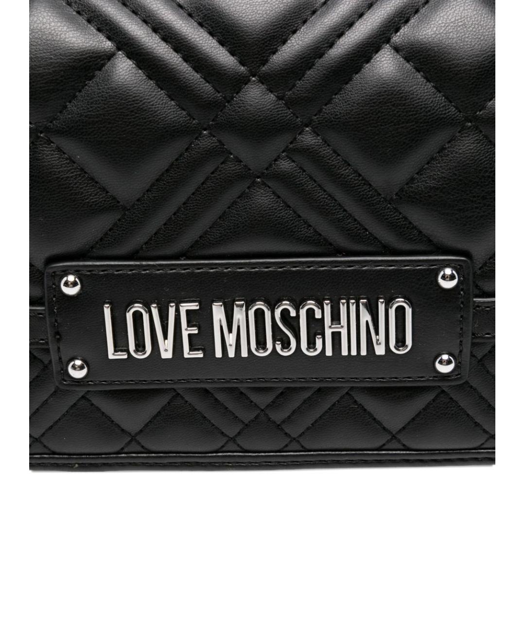 LOVE MOSCHINO Черная сумка через плечо из искусственной кожи, фото 3