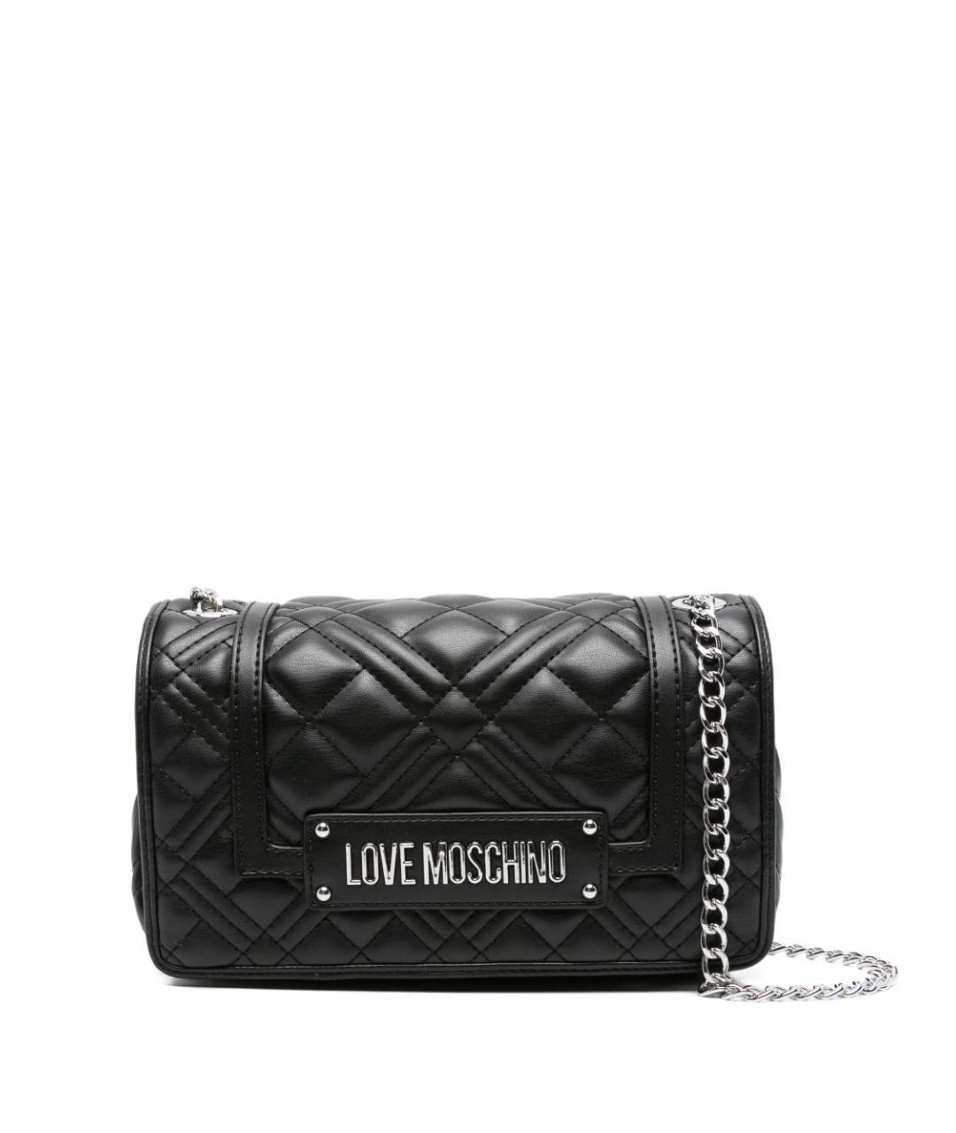 LOVE MOSCHINO Черная сумка через плечо из искусственной кожи, фото 1