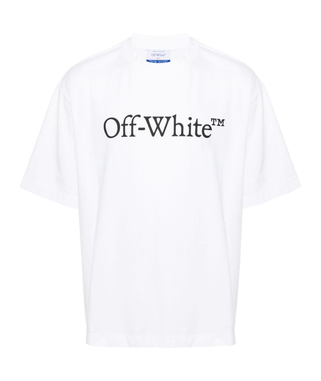 OFF-WHITE Белая хлопковая футболка, фото 1