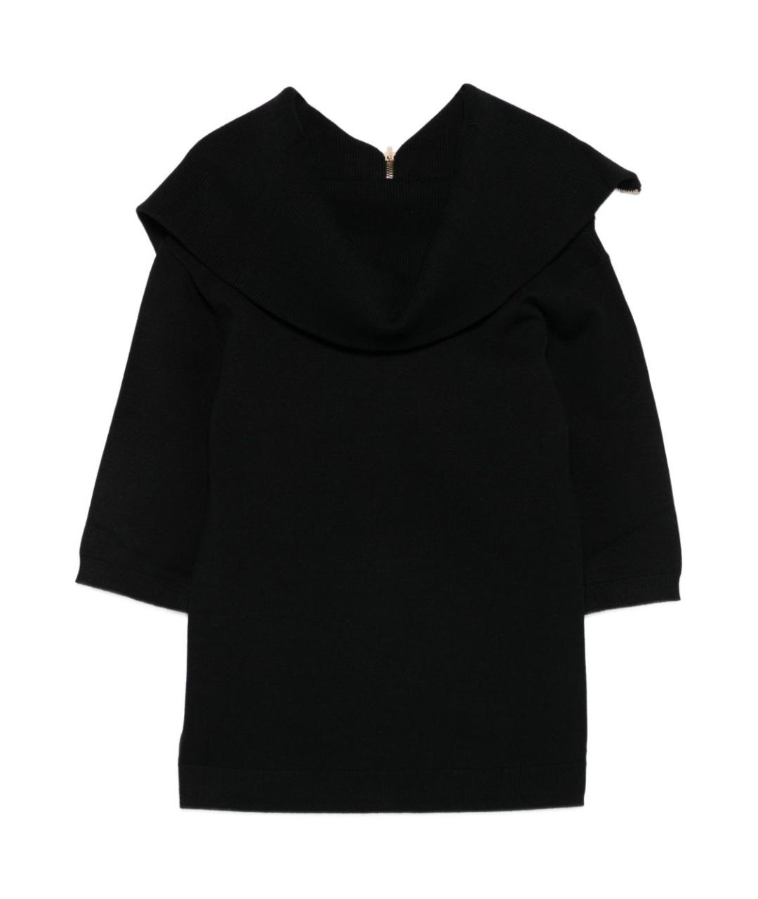 SEMICOUTURE Черный вискозный джемпер / свитер, фото 1