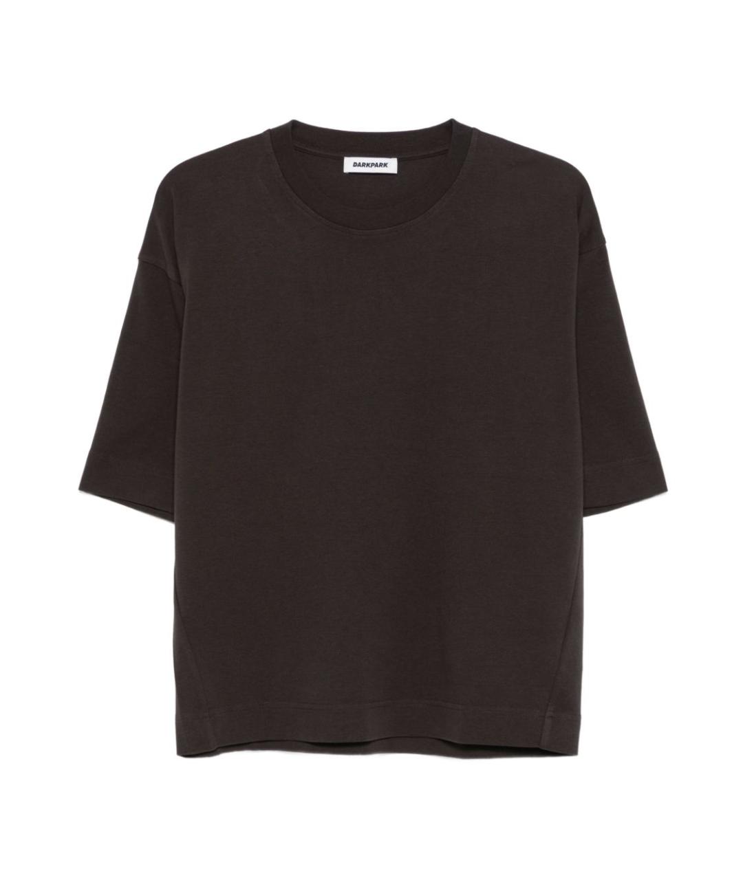 DARKPARK Коричневая хлопковая футболка, фото 1