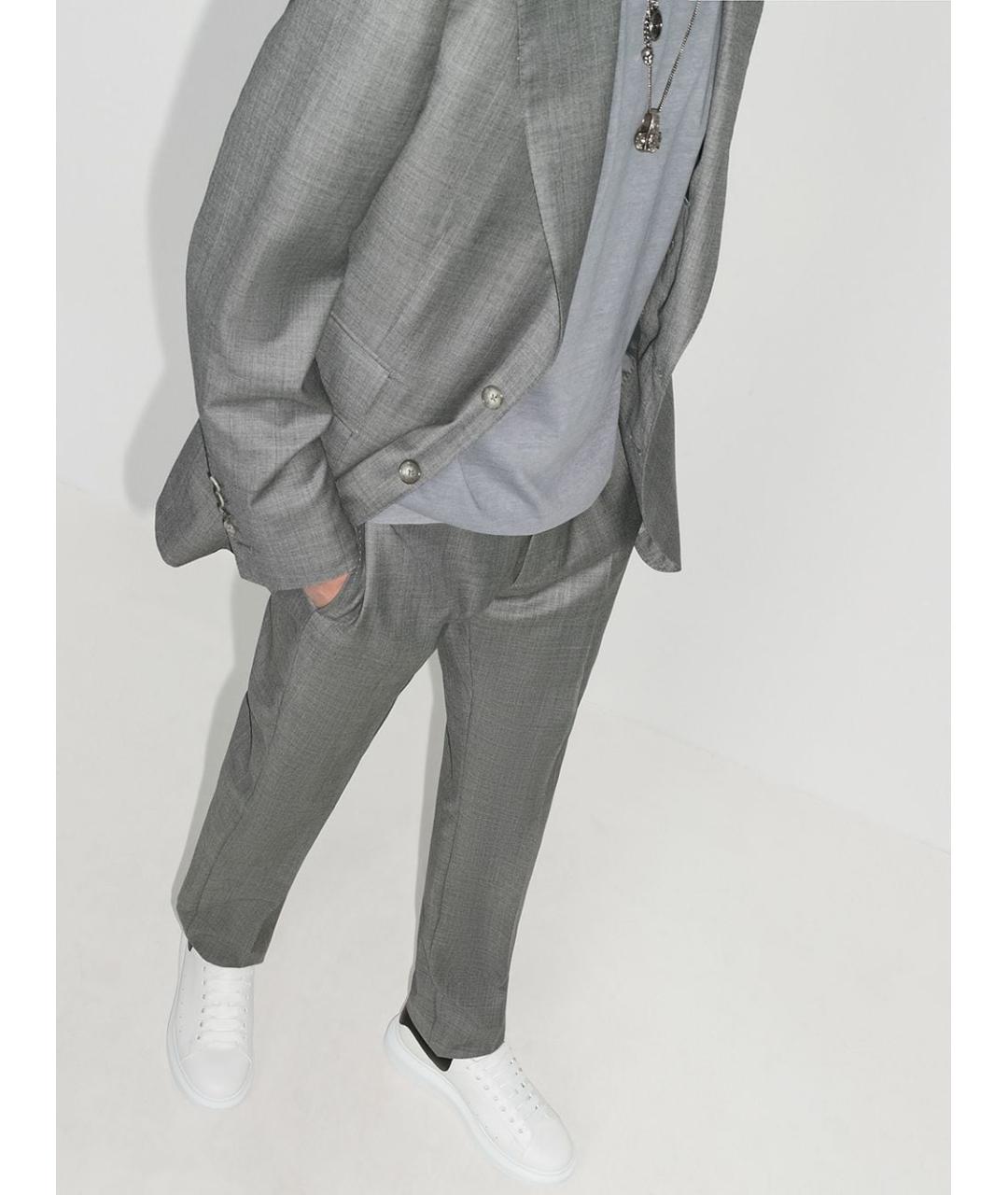 ALEXANDER MCQUEEN Белые кожаные низкие кроссовки / кеды, фото 2