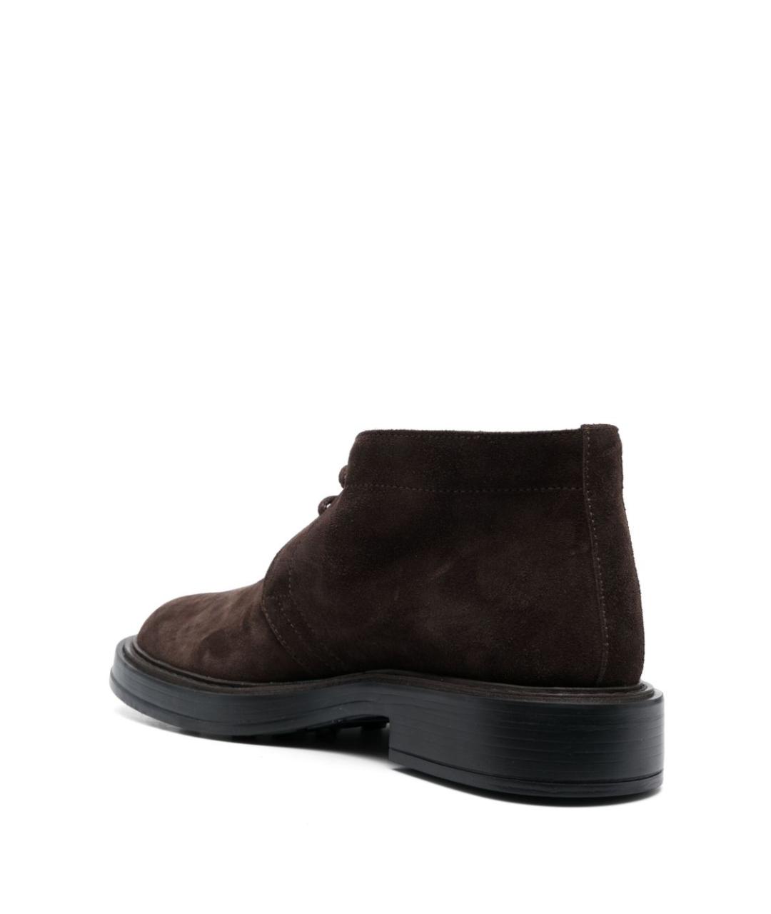 TOD'S Коричневые замшевые высокие ботинки, фото 4