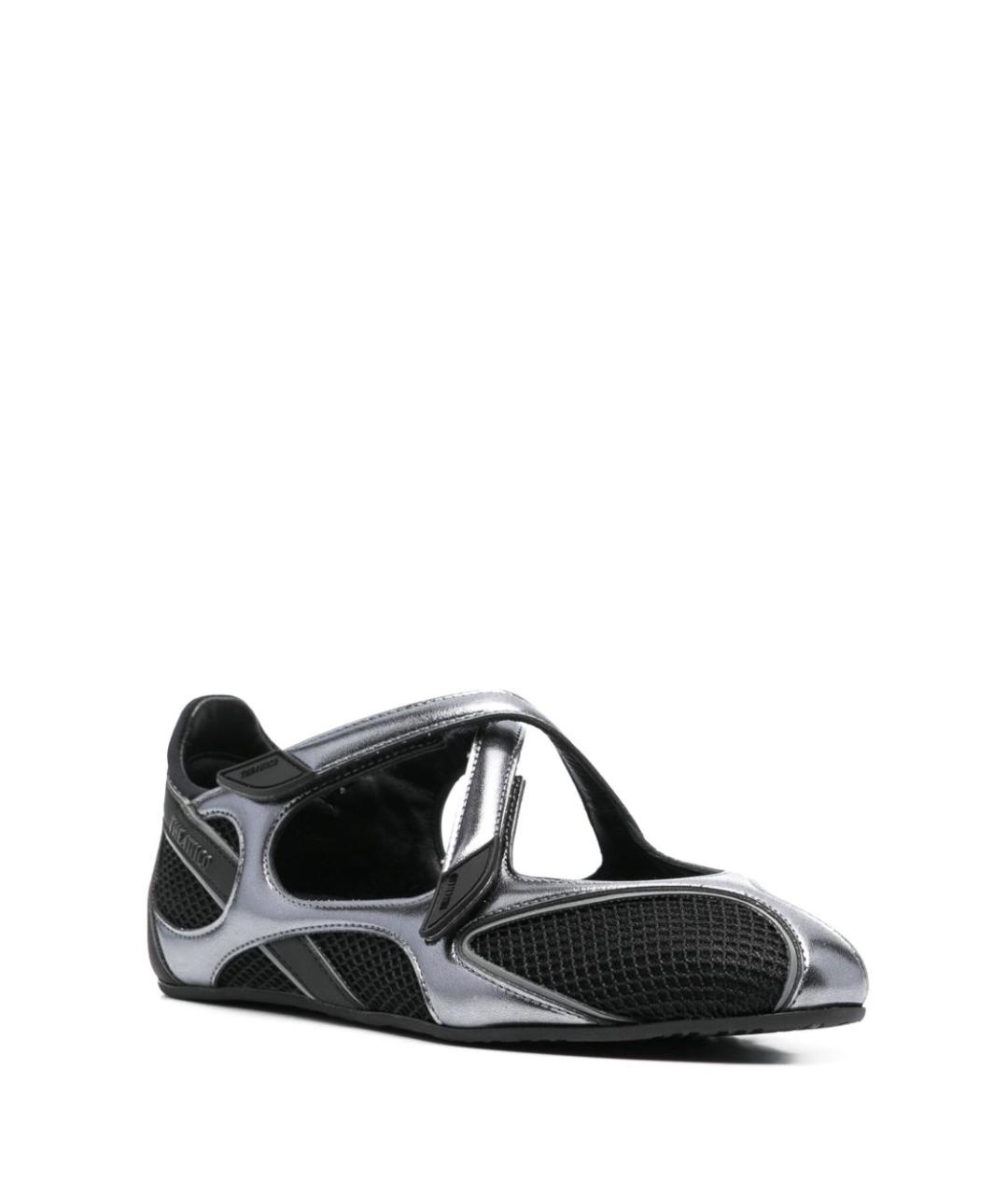 THE ATTICO Черные текстильные балетки, фото 3