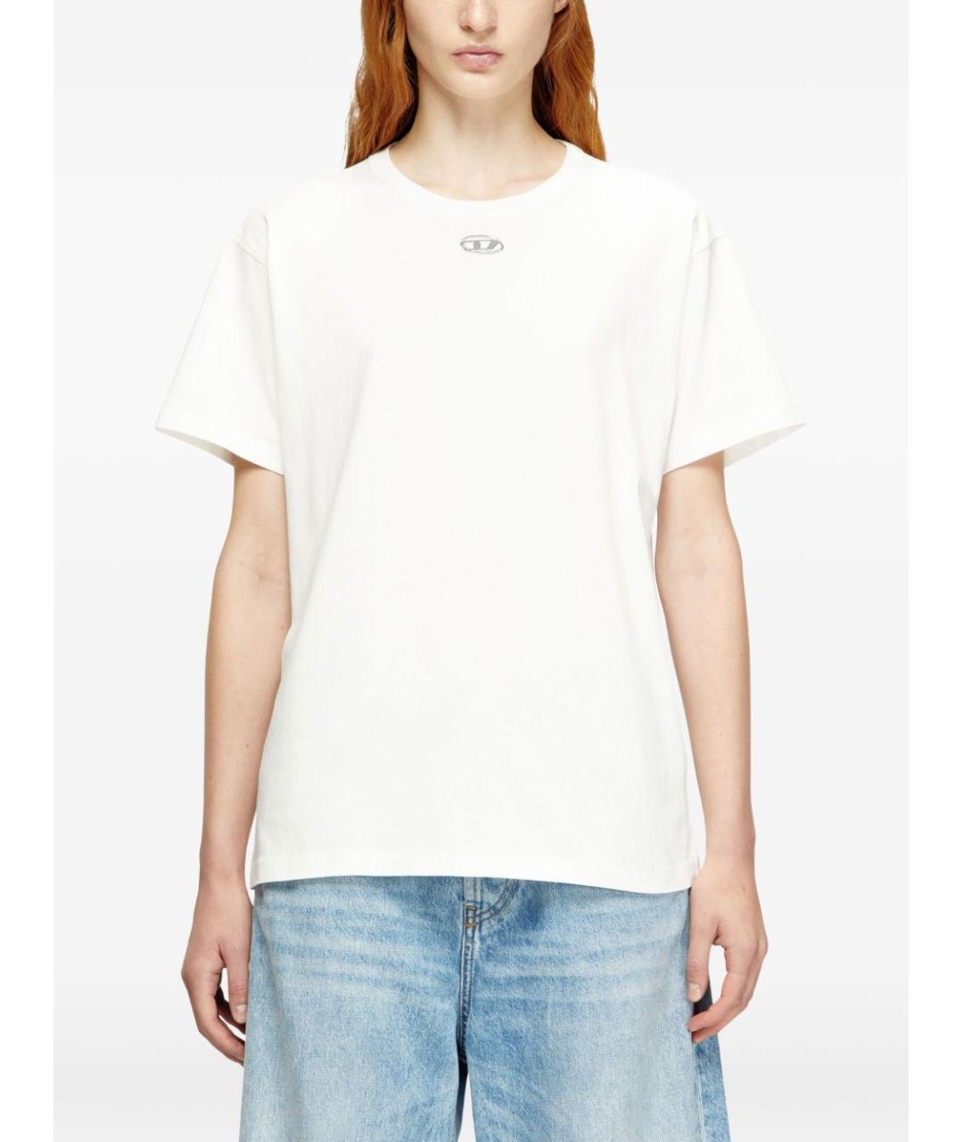 DIESEL Белая хлопковая футболка, фото 2