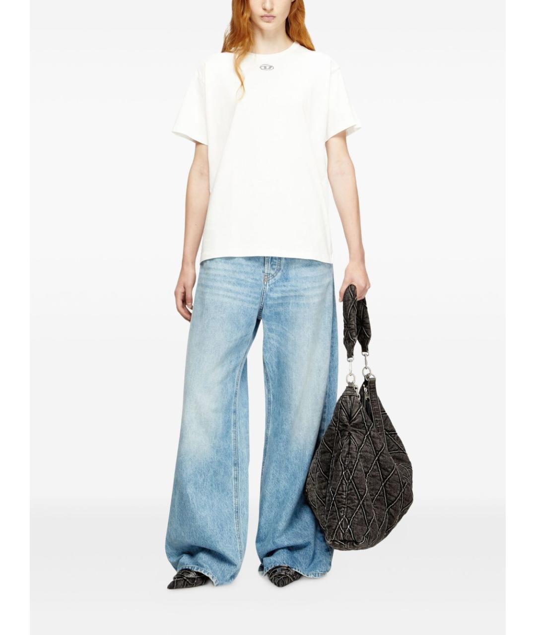 DIESEL Белая хлопковая футболка, фото 4