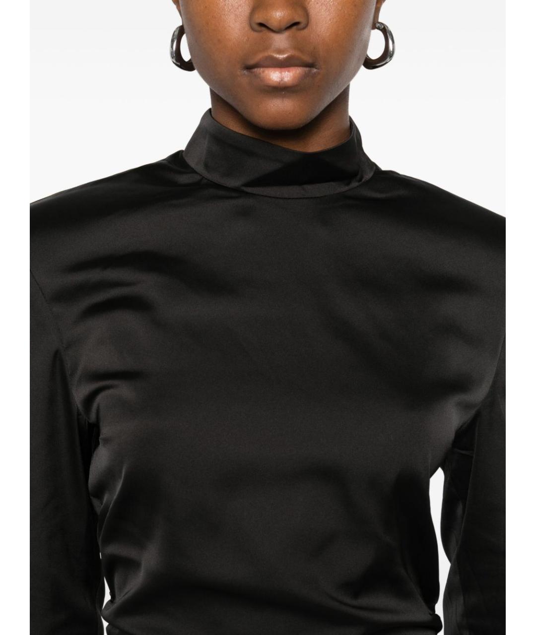 ROTATE Черное полиэстеровое вечернее платье, фото 3