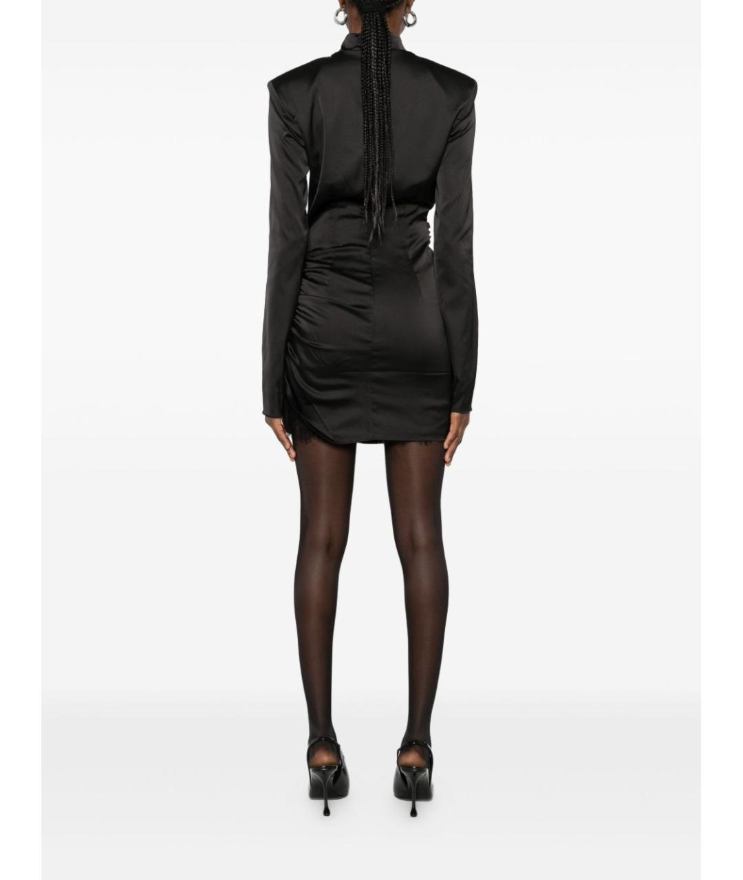 ROTATE Черное полиэстеровое вечернее платье, фото 5