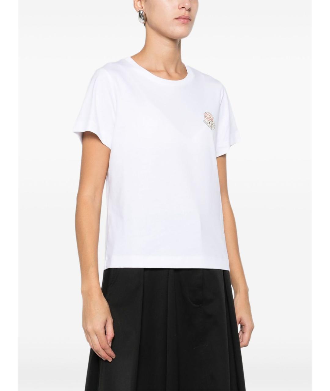 MONCLER Белая хлопковая футболка, фото 5