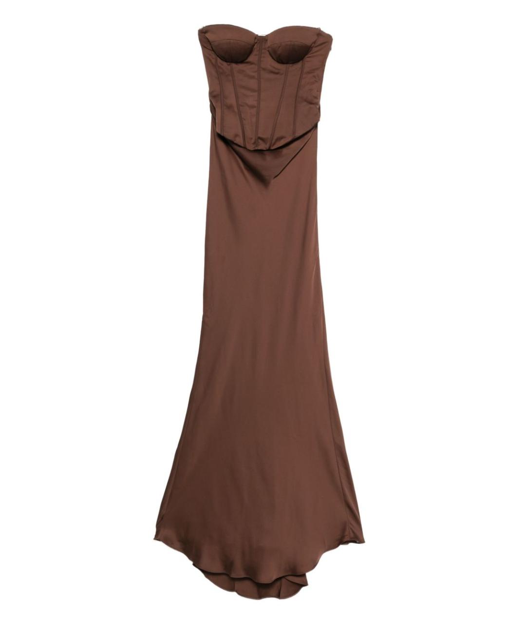 ROTATE Коричневое полиэстеровое вечернее платье, фото 1