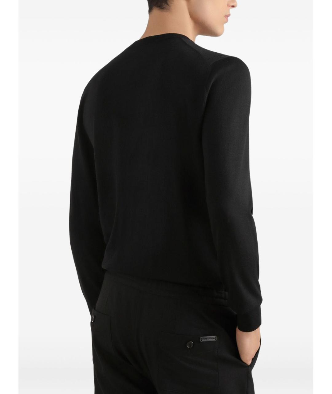 DOLCE&GABBANA Черный шерстяной джемпер / свитер, фото 3