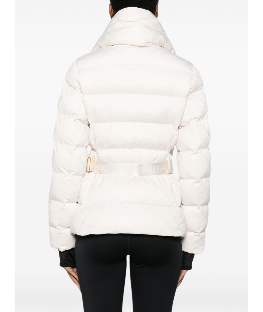 ELISABETTA FRANCHI Белый полиэстеровый пуховик, фото 4