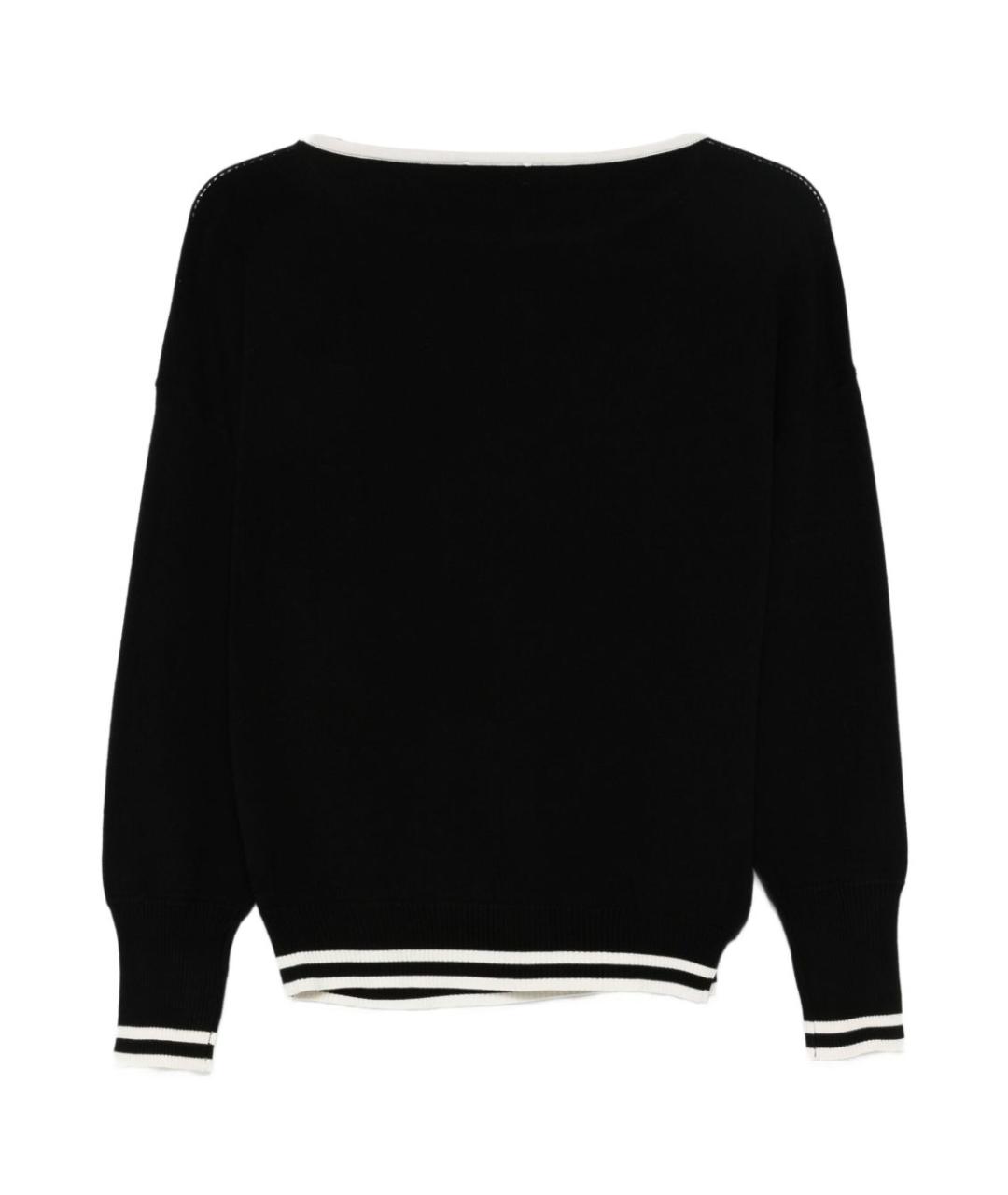 LIU JO Черный вискозный джемпер / свитер, фото 2