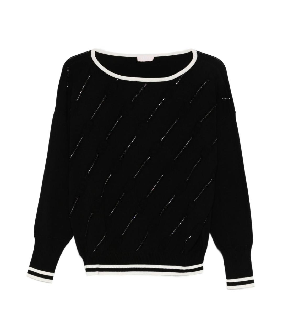 LIU JO Черный вискозный джемпер / свитер, фото 1