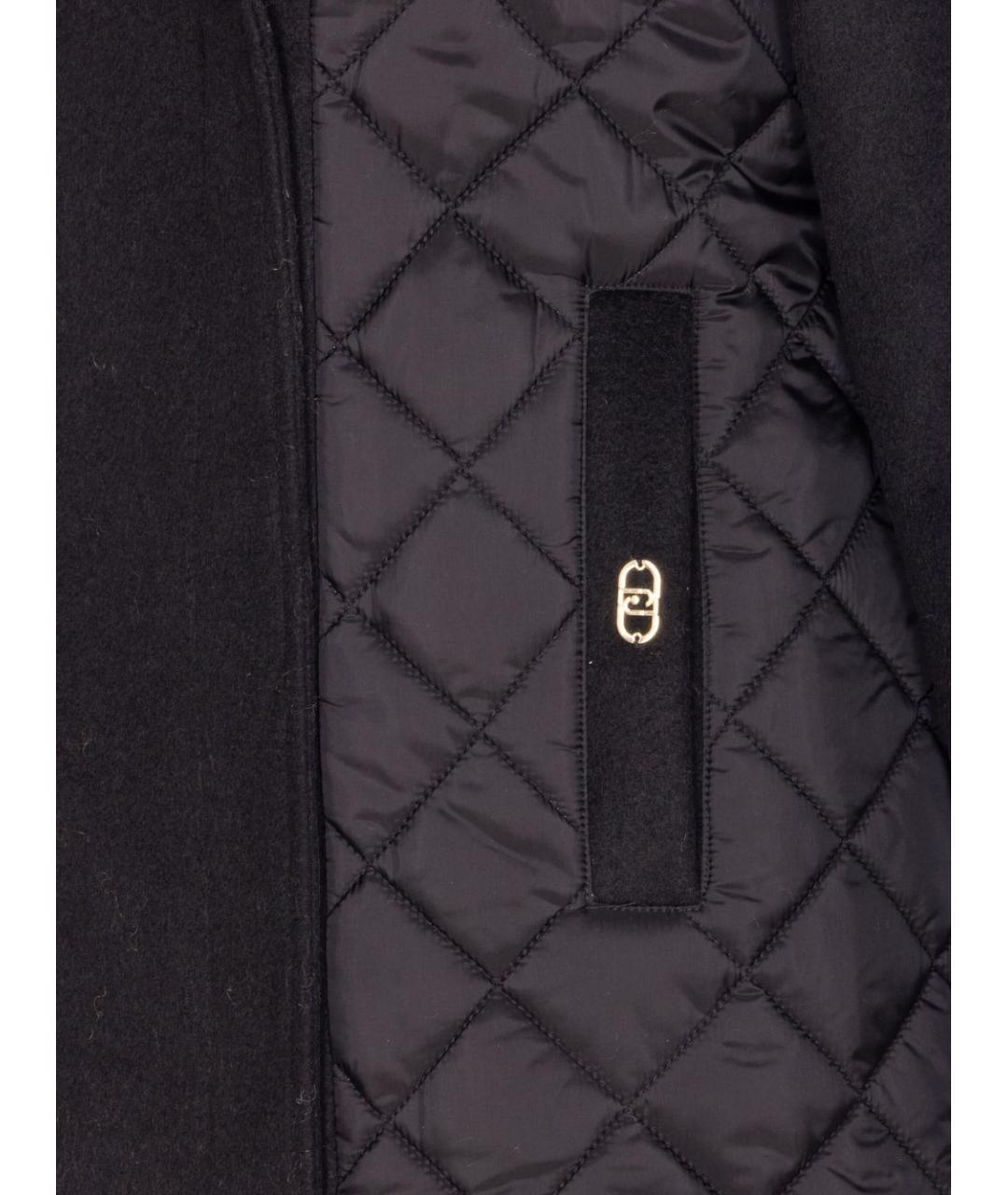 LIU JO Черное полиамидовое пальто, фото 4